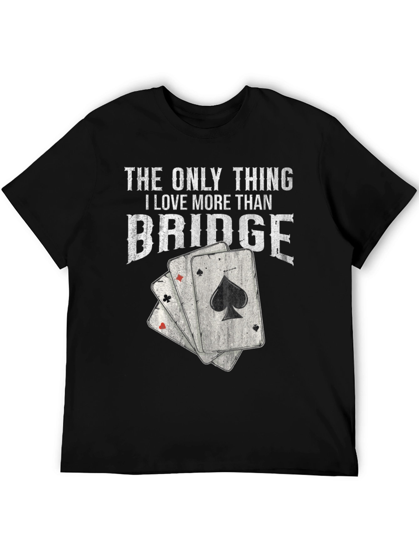 Black Bridge Lover T-Shirt - Playing Card Graphic Tee view 5