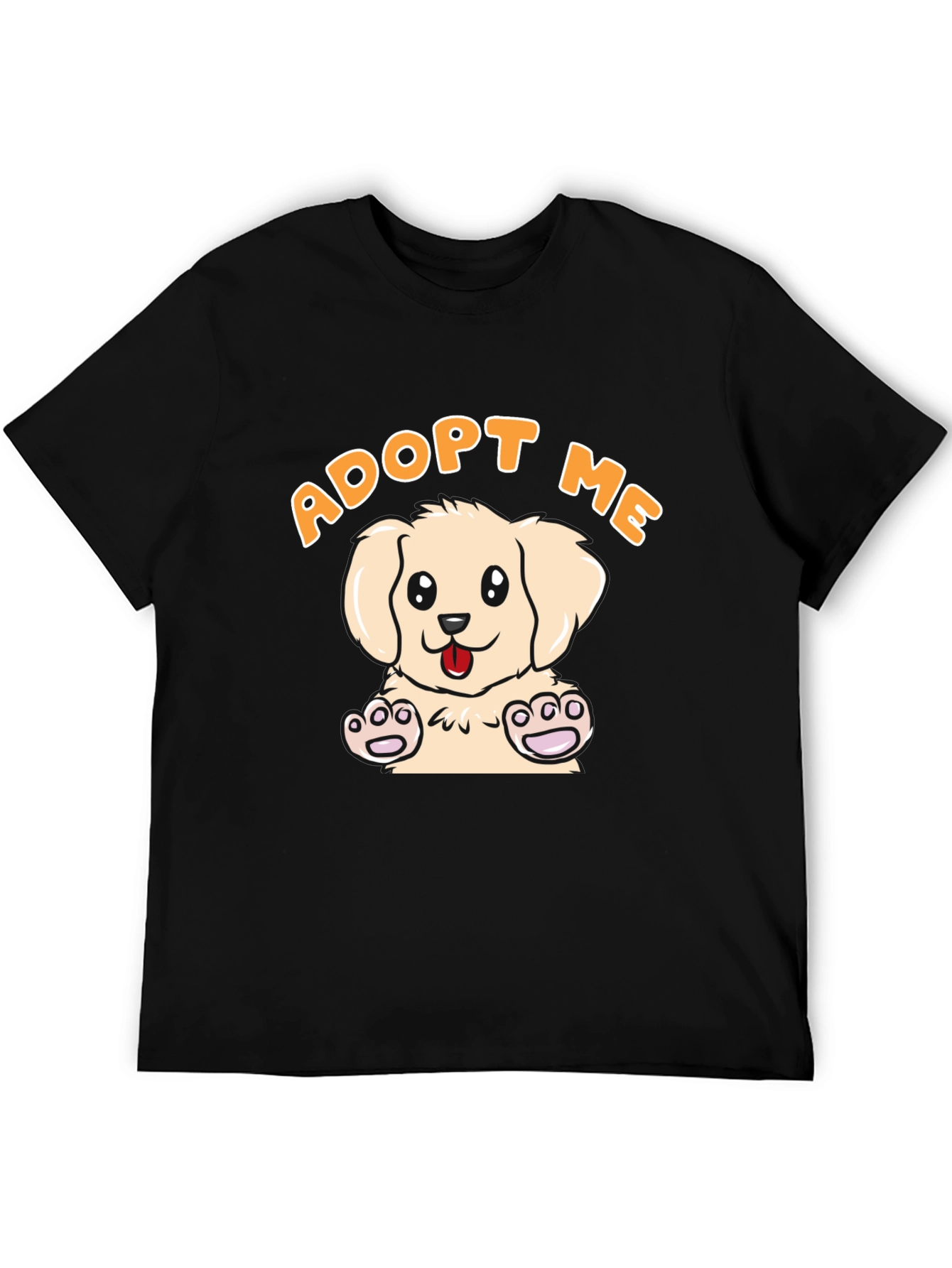 Black Adopt Me Puppy T-Shirt - Cute Dog Graphic Tee view 5