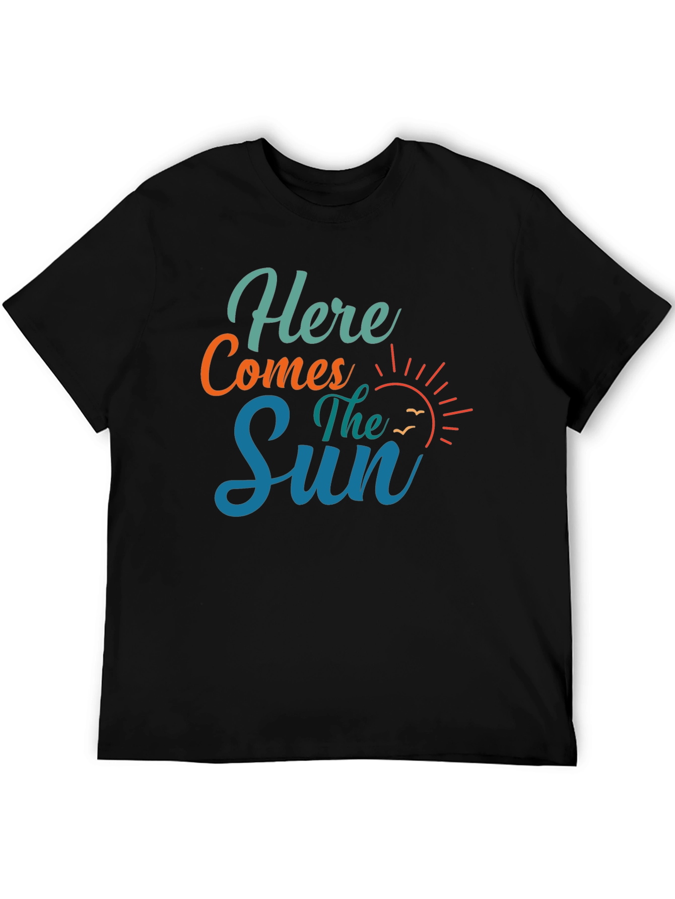 Black Here Comes The Sun Graphic Tee - Black view 5