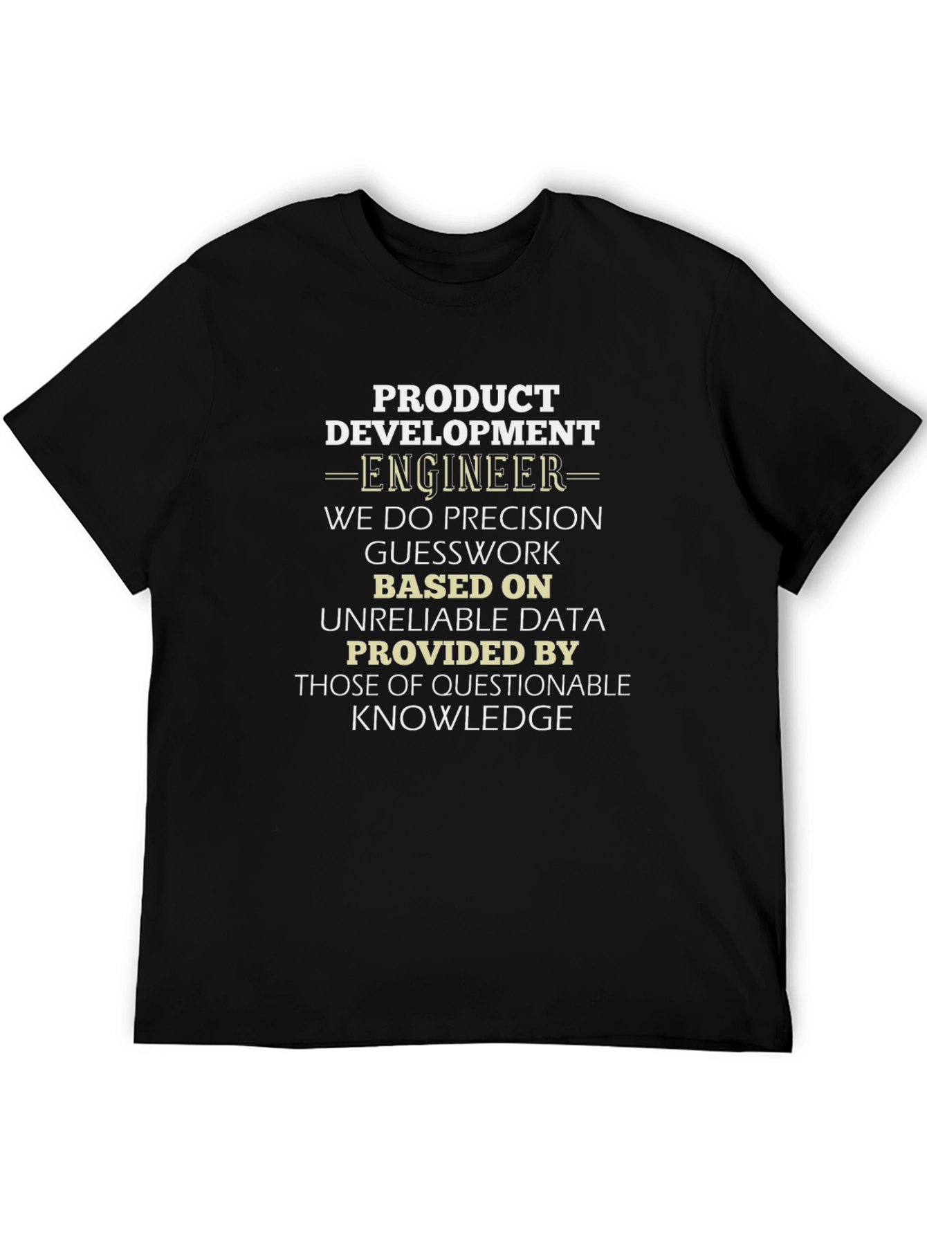 Black Product Development Engineer T-Shirt view 5