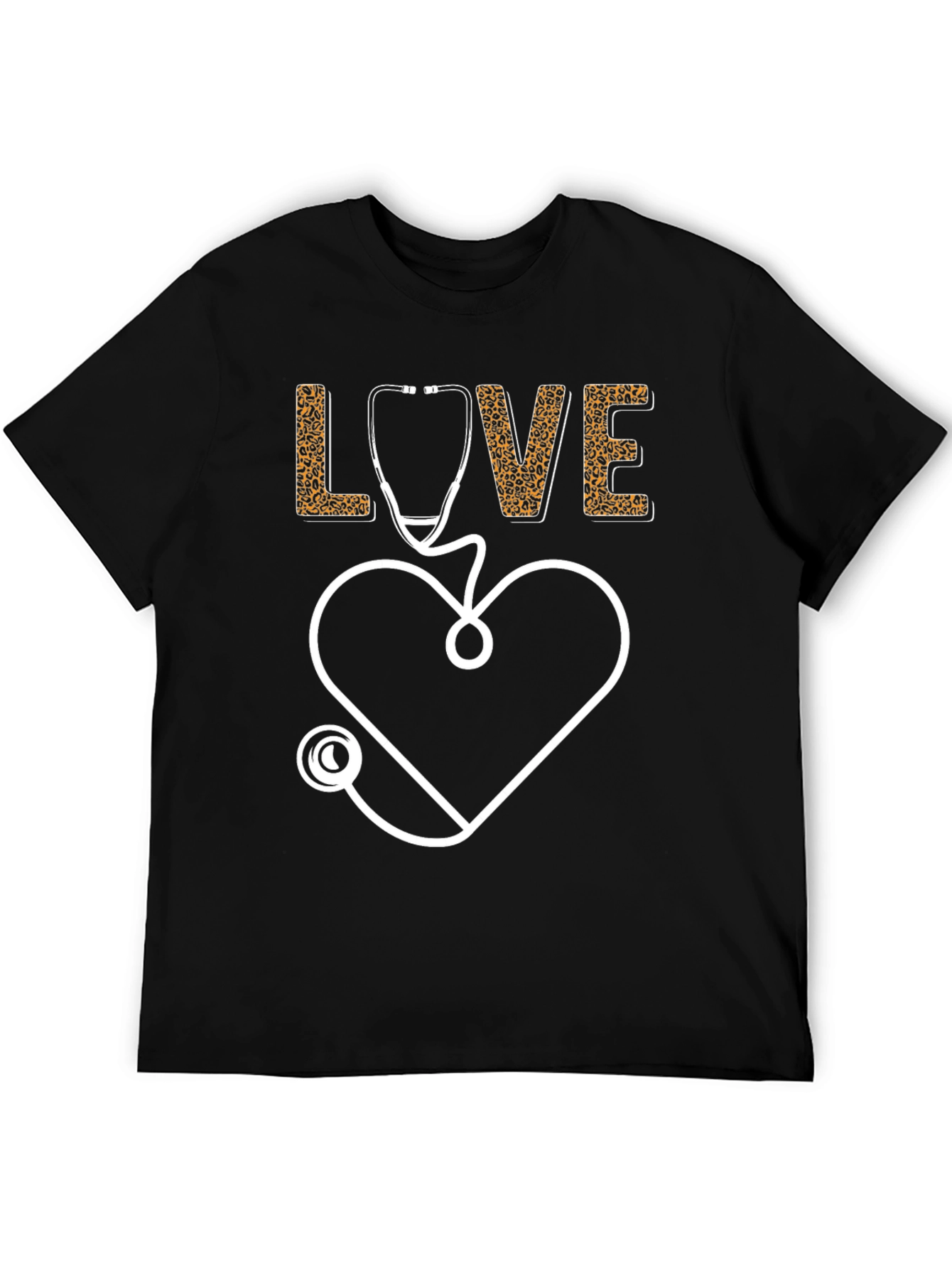 Black Love Stethoscope Graphic Tee - Nurse/Doctor Apparel view 5