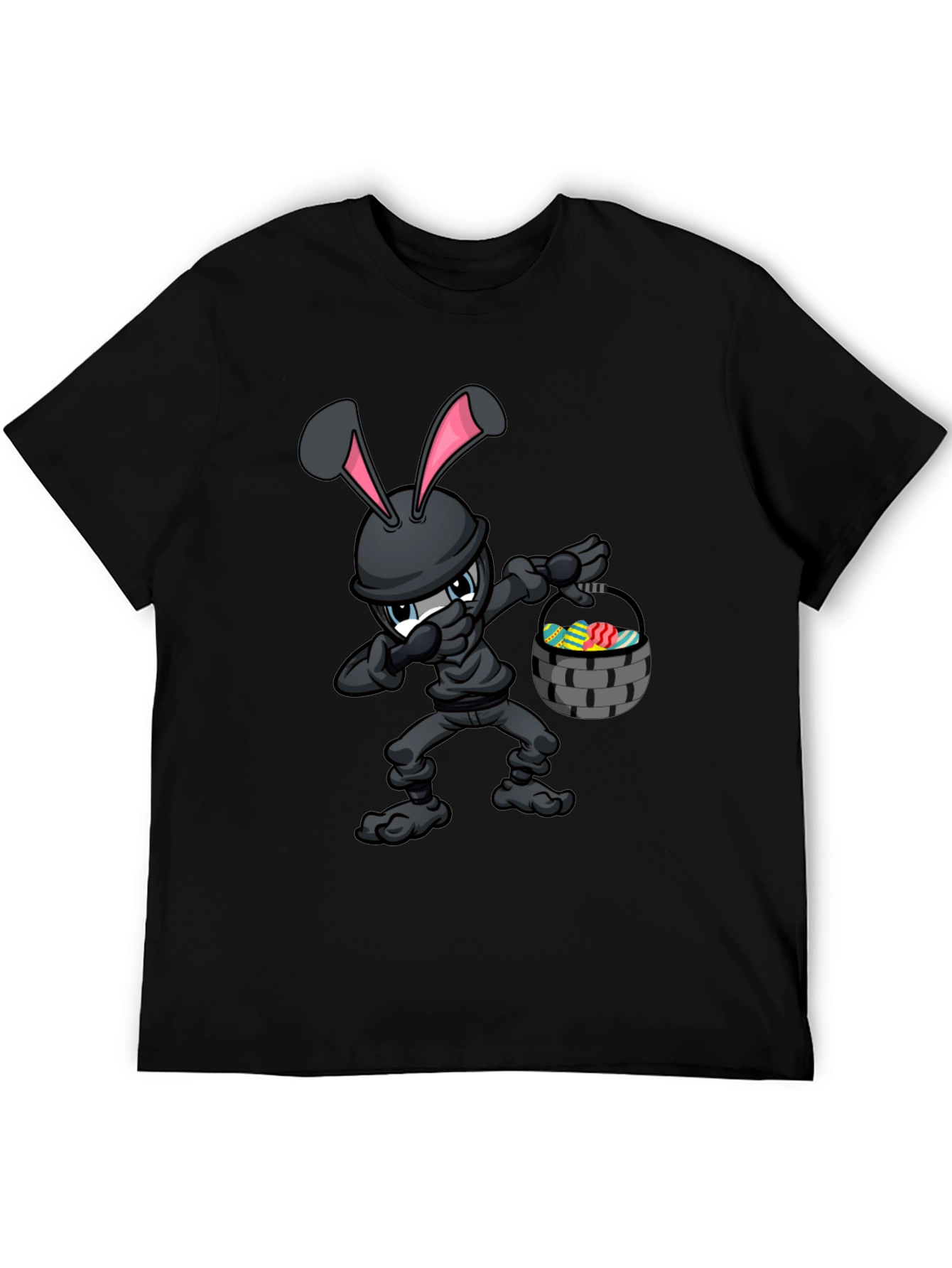 Black Ninja Easter Bunny T-Shirt view 5
