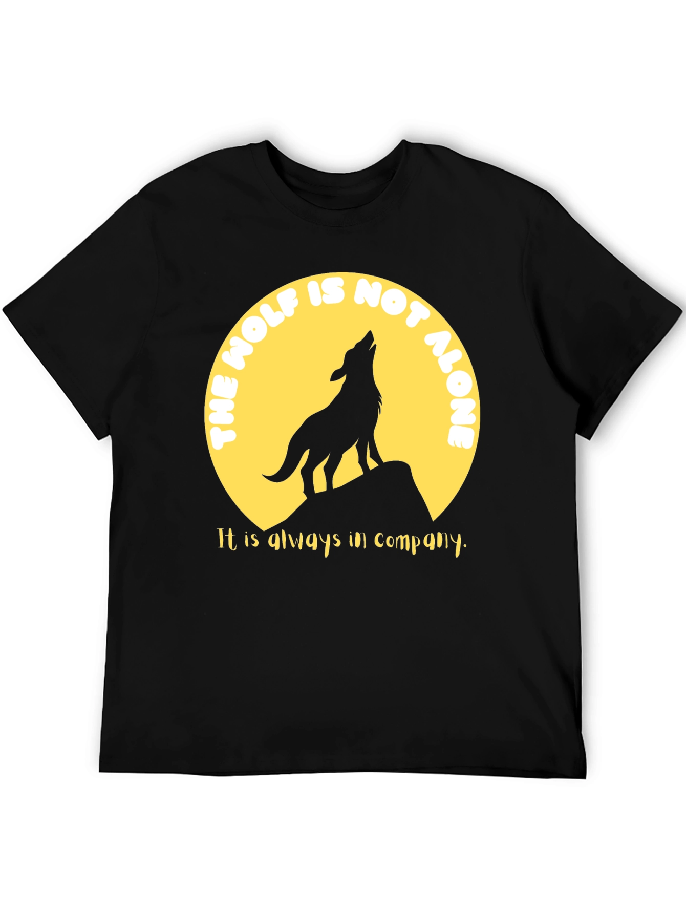 Black Wolf Pack T-Shirt - Lunar Design view 5