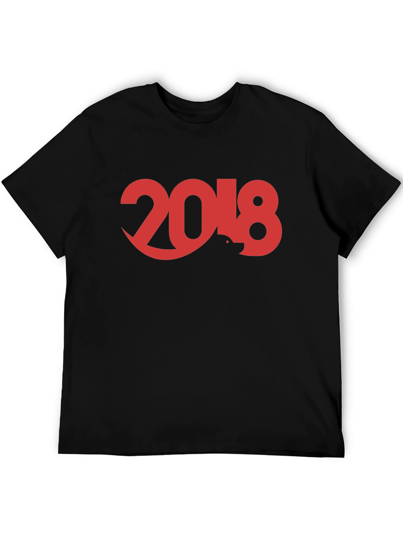 Black 2018 Graphic Tee - Black Crew Neck T-Shirt view 5