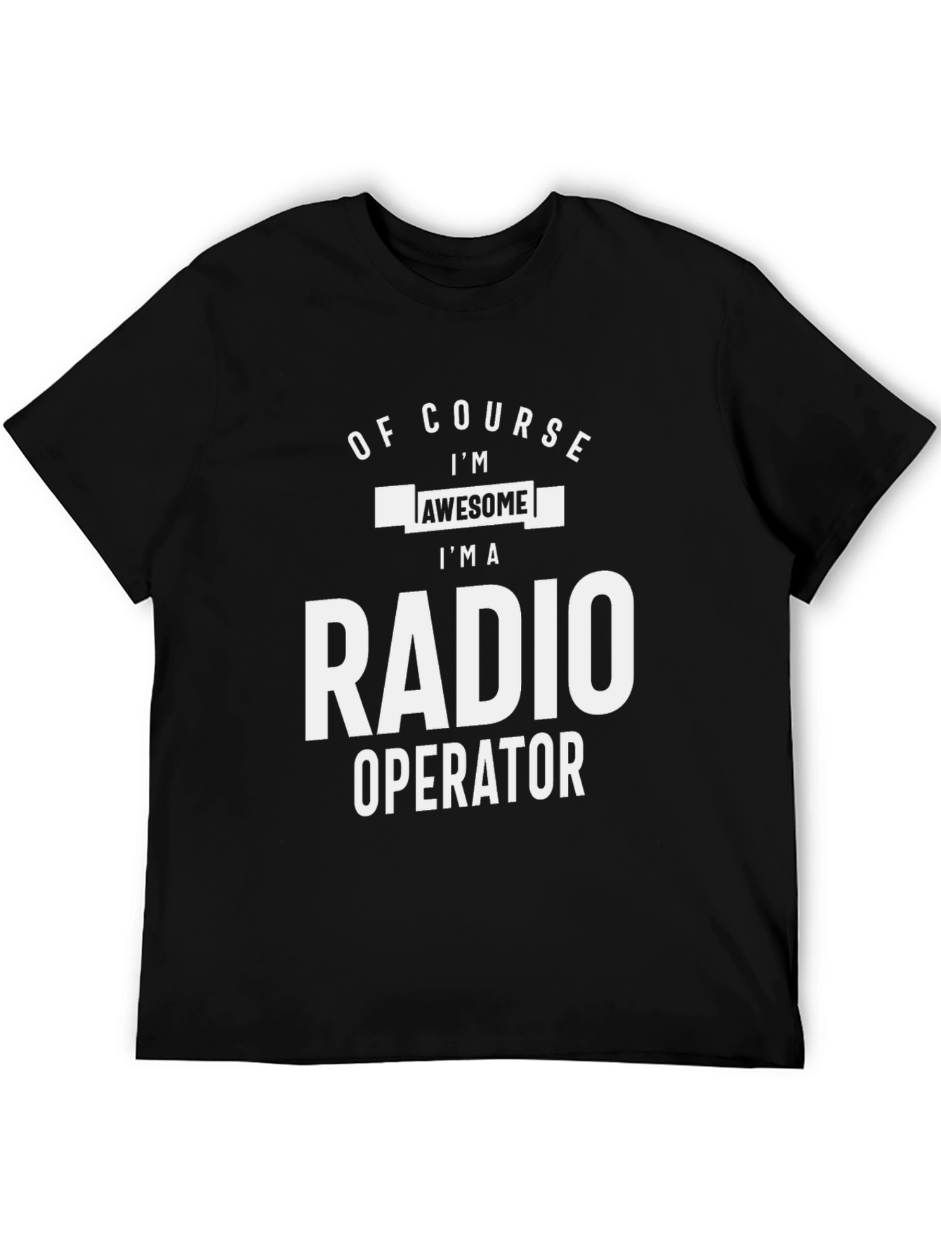 Black Awesome Radio Operator Graphic T-Shirt view 5