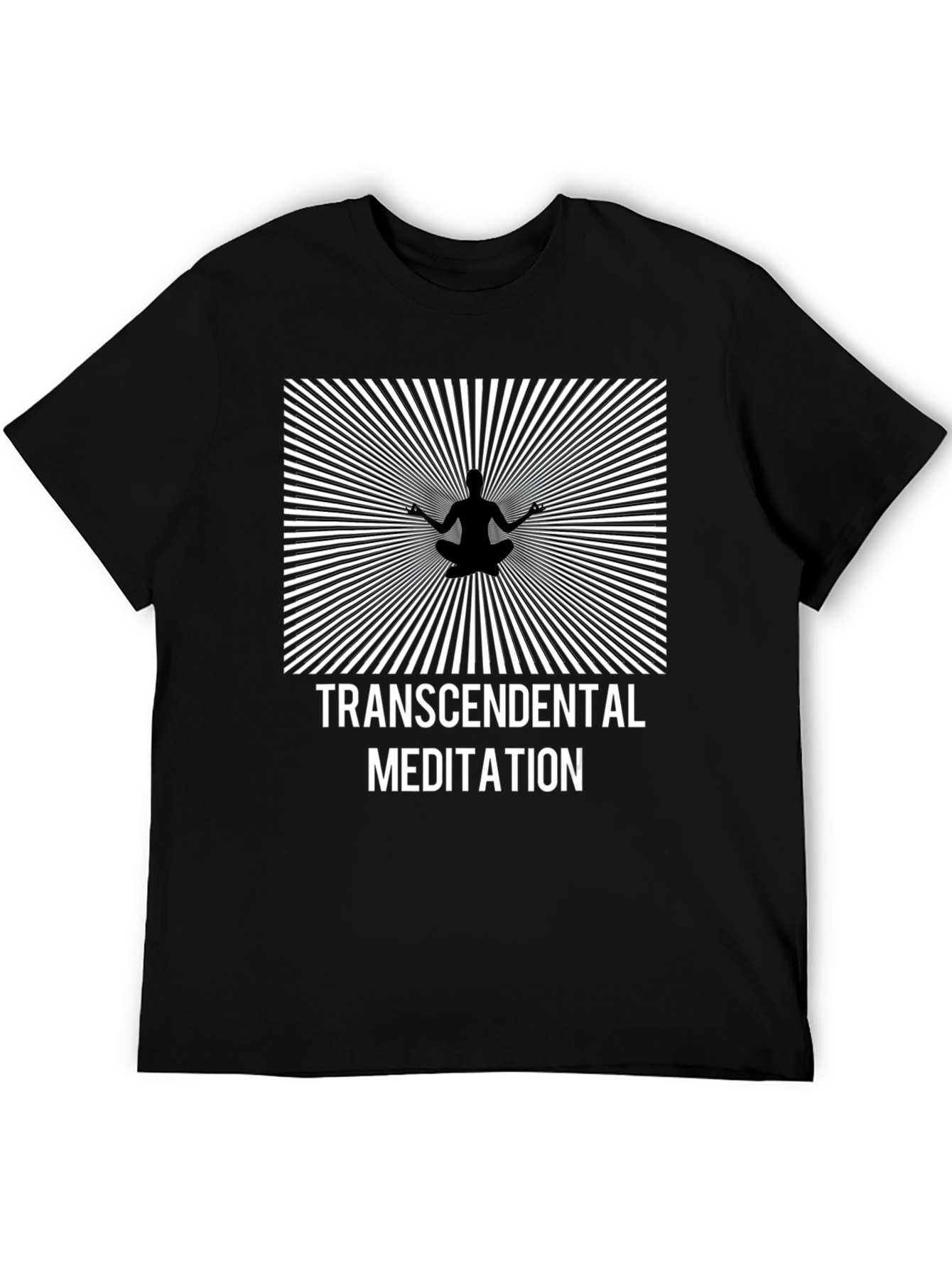 Black Transcendental Meditation T-Shirt - Mindful Design view 5