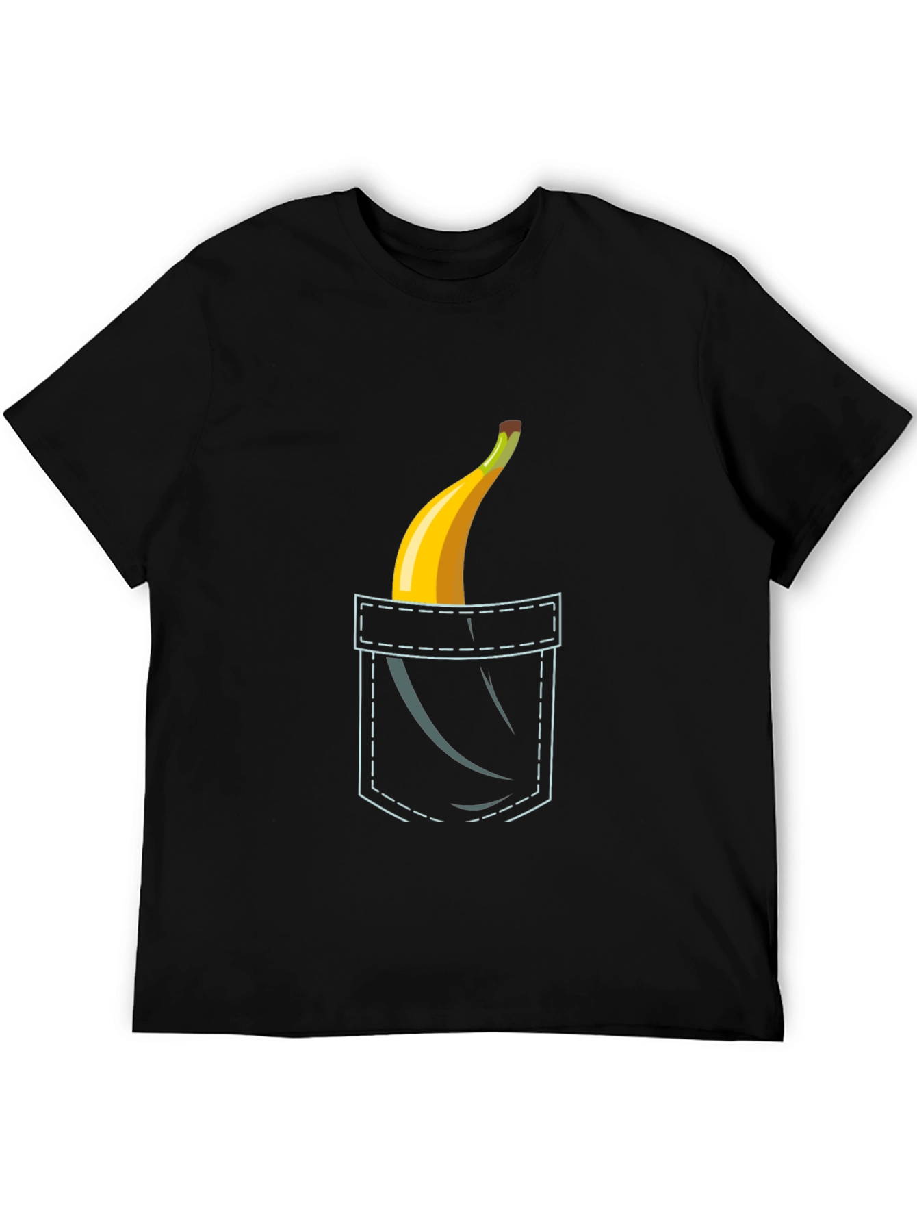 Black Banana Pocket Graphic Tee - Funny Novelty Shirt view 5