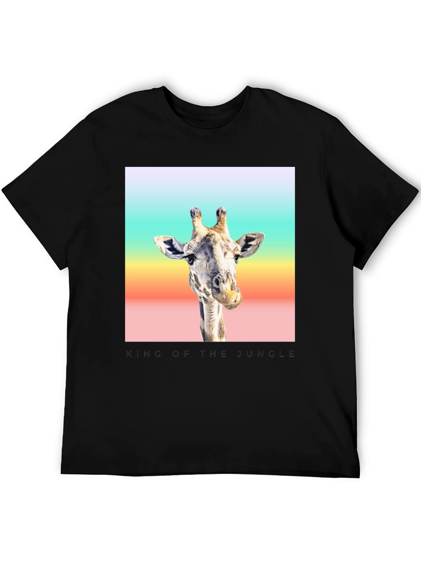 Black King of the Jungle Giraffe T-Shirt view 5