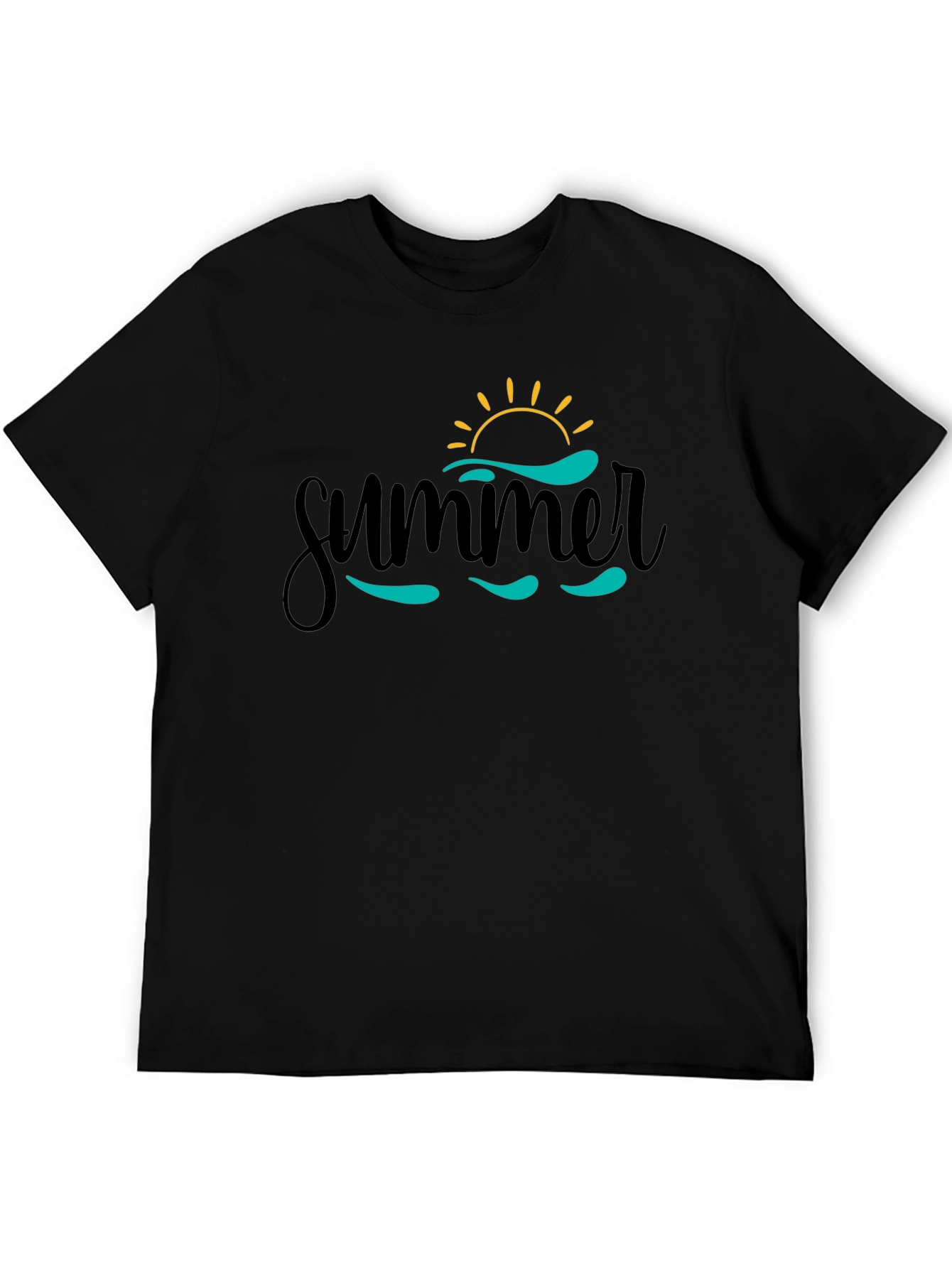Black Summer Vibes Graphic Tee - Black view 5