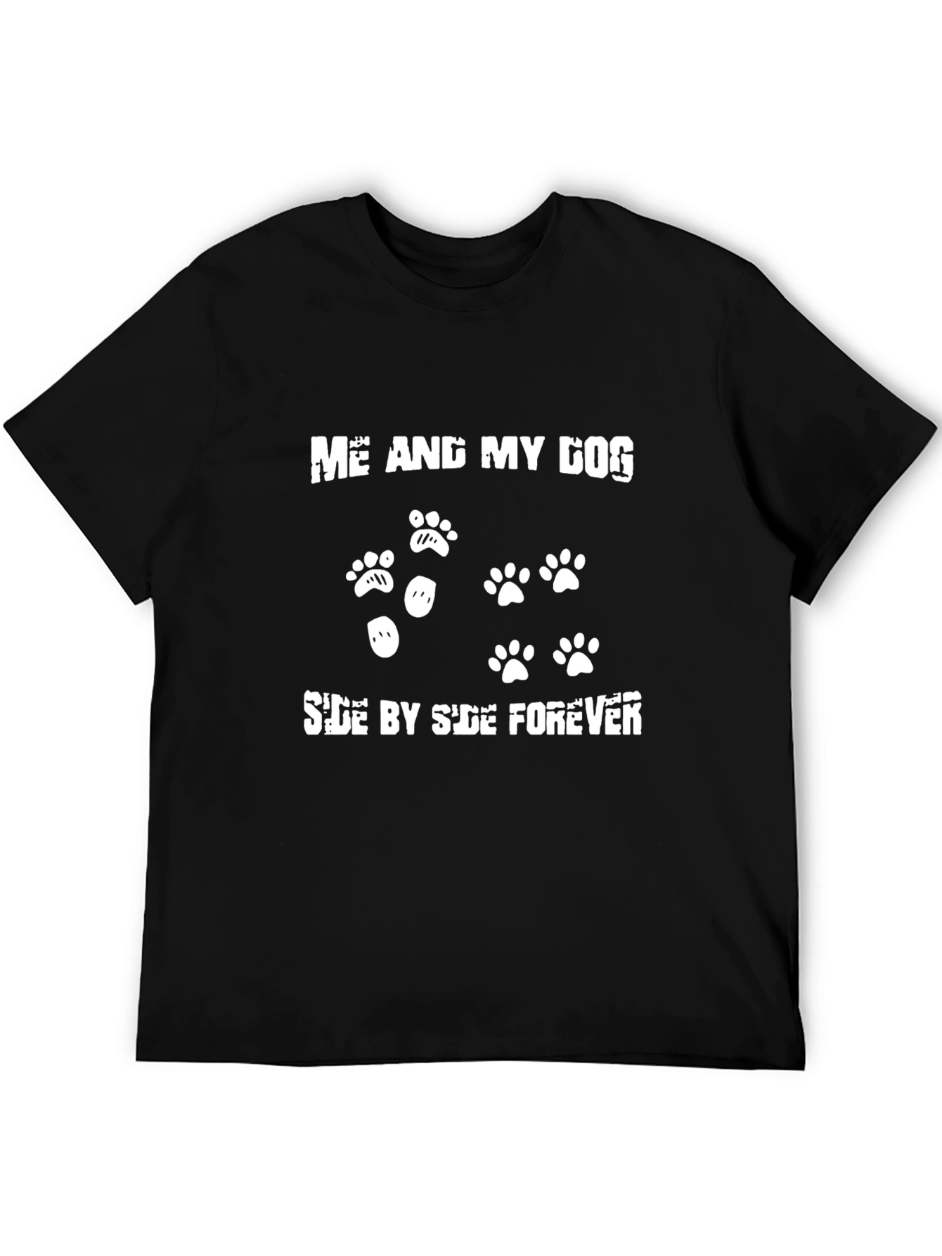Black Me and My Dog Side by Side Forever T-Shirt view 5