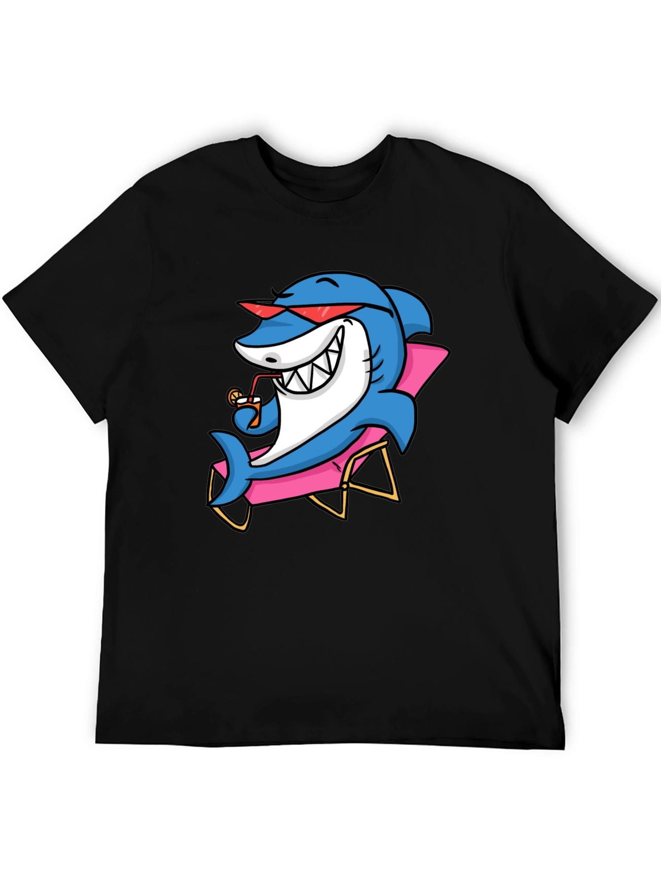 Black Cool Shark T-Shirt - Vacation Vibes view 5