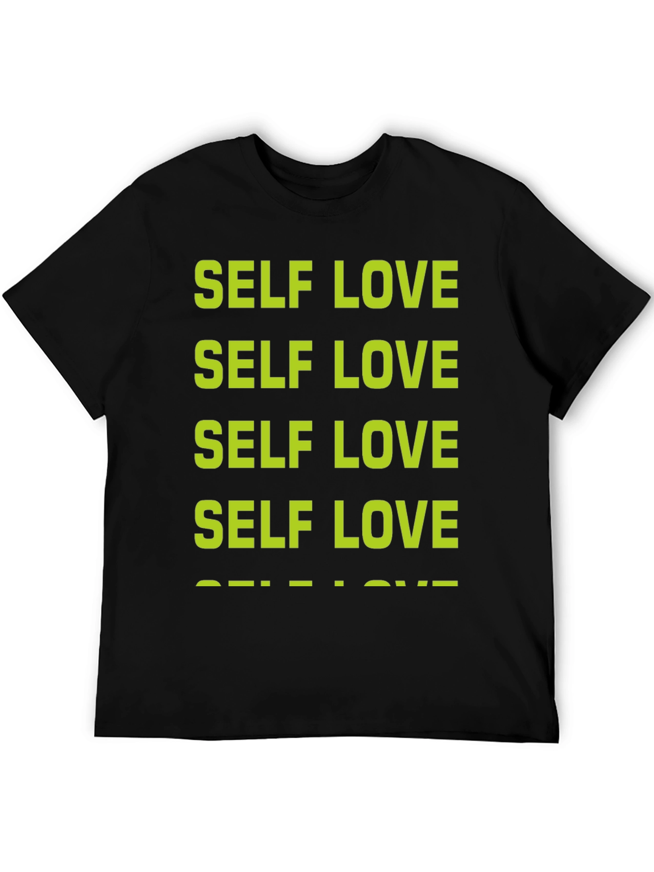Black Self Love T-Shirt - Positive Message Tee view 5