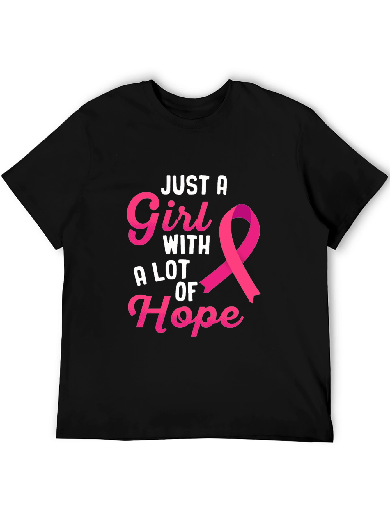 Black Just A Girl With A Lot of Hope T-Shirt view 5