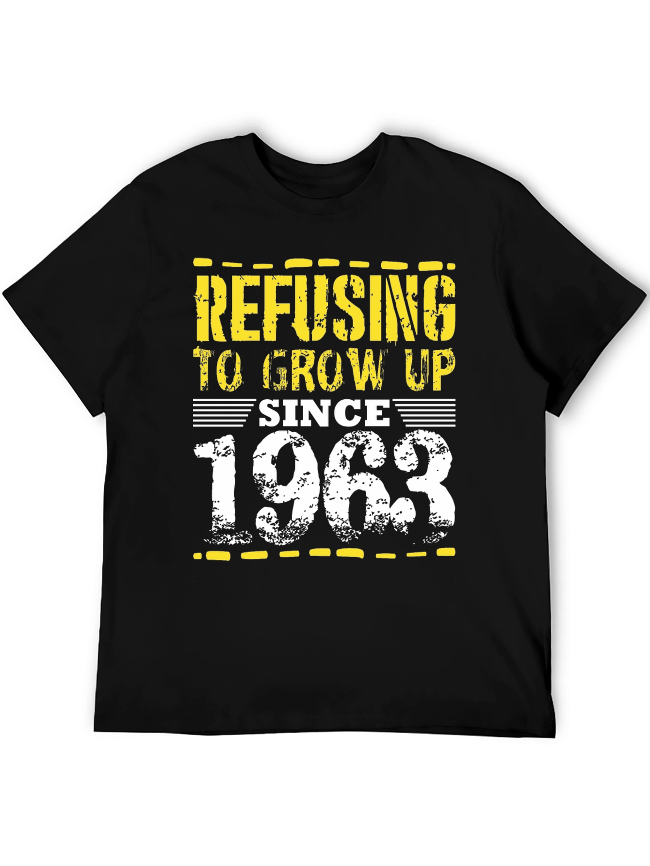 Black Refusing to Grow Up Since 1963 T-Shirt view 5