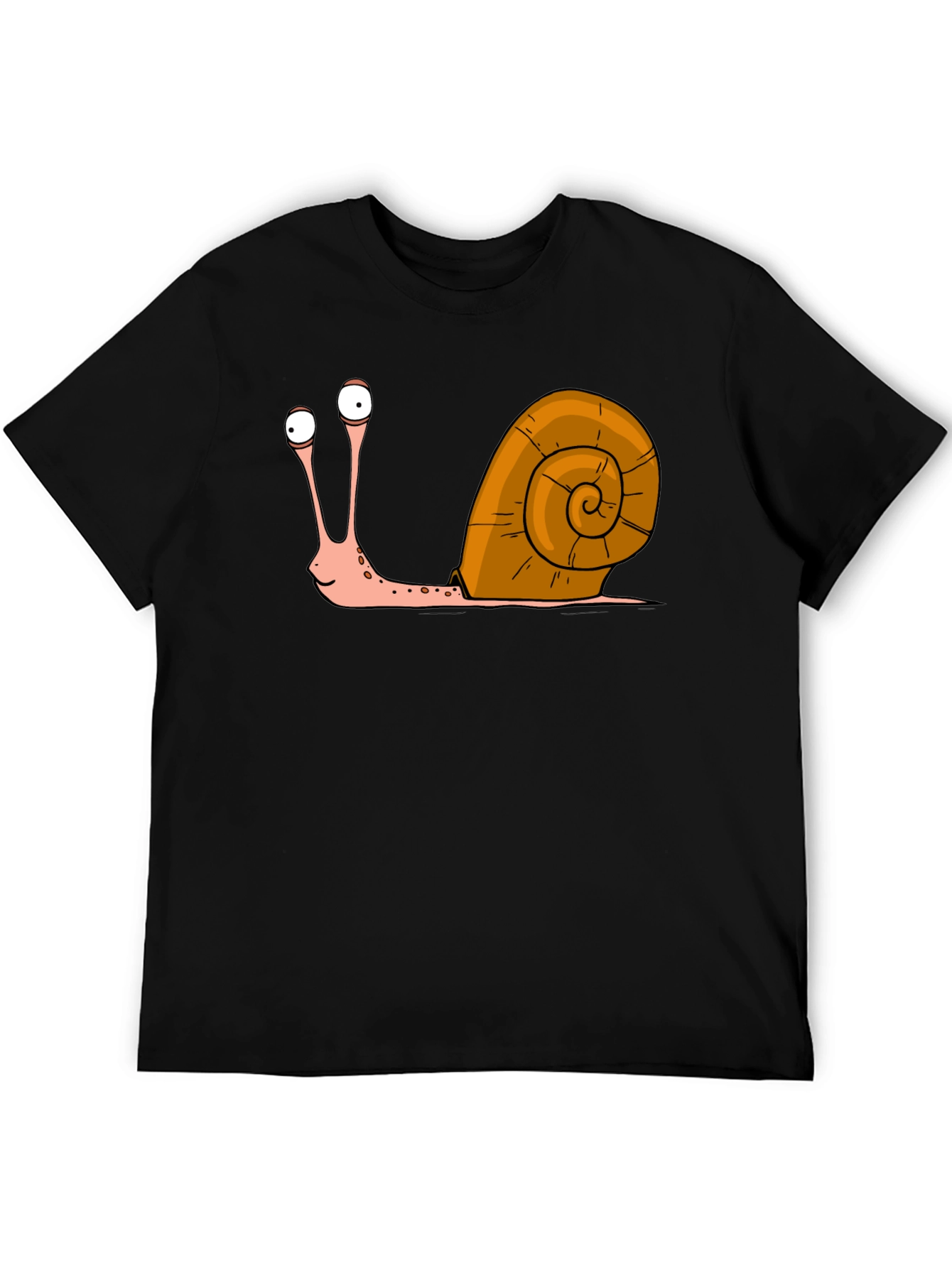 Black Funny Snail Graphic T-Shirt - Quirky Casual Tee view 5
