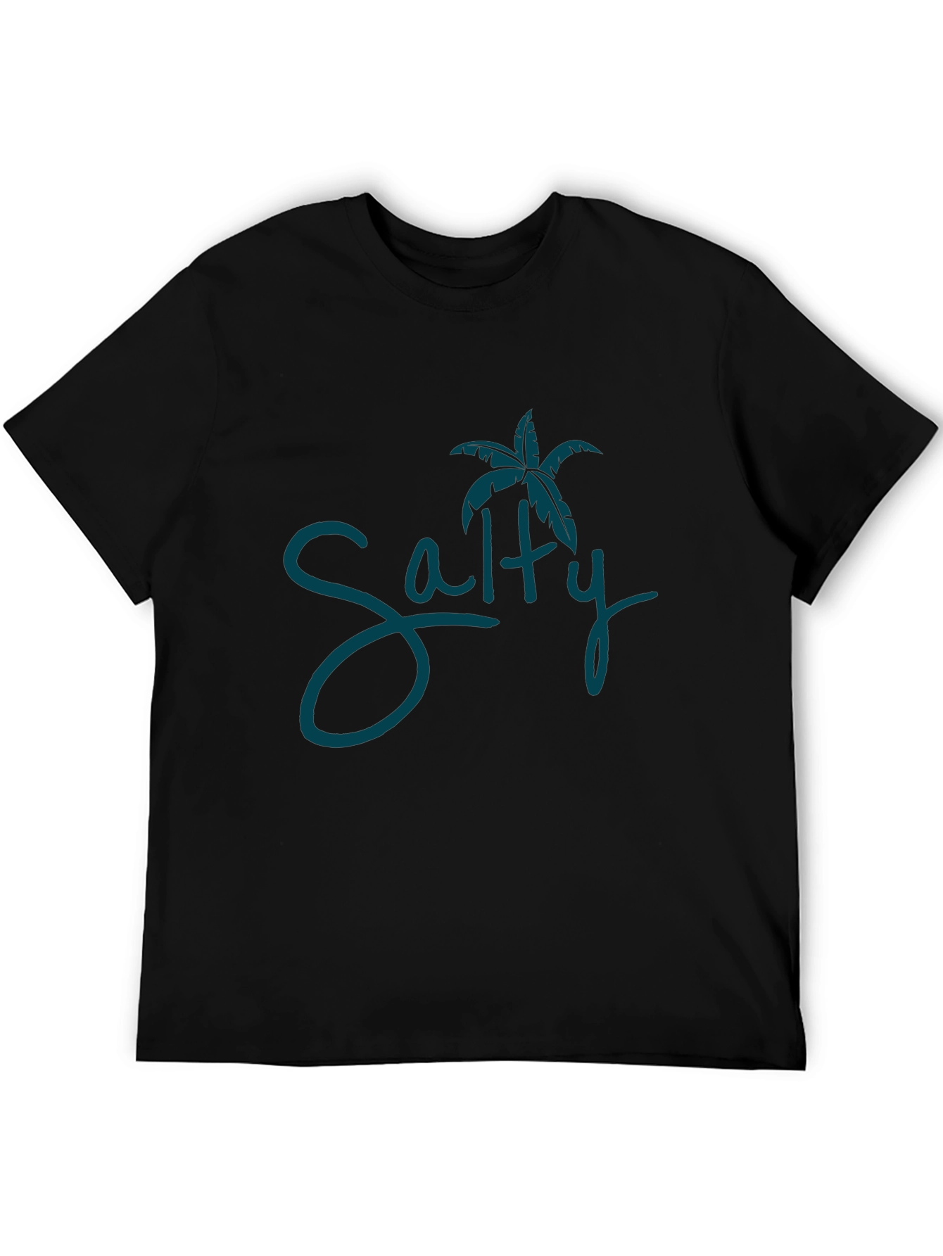 Black Salty Palm Tree Graphic Tee - Black view 5