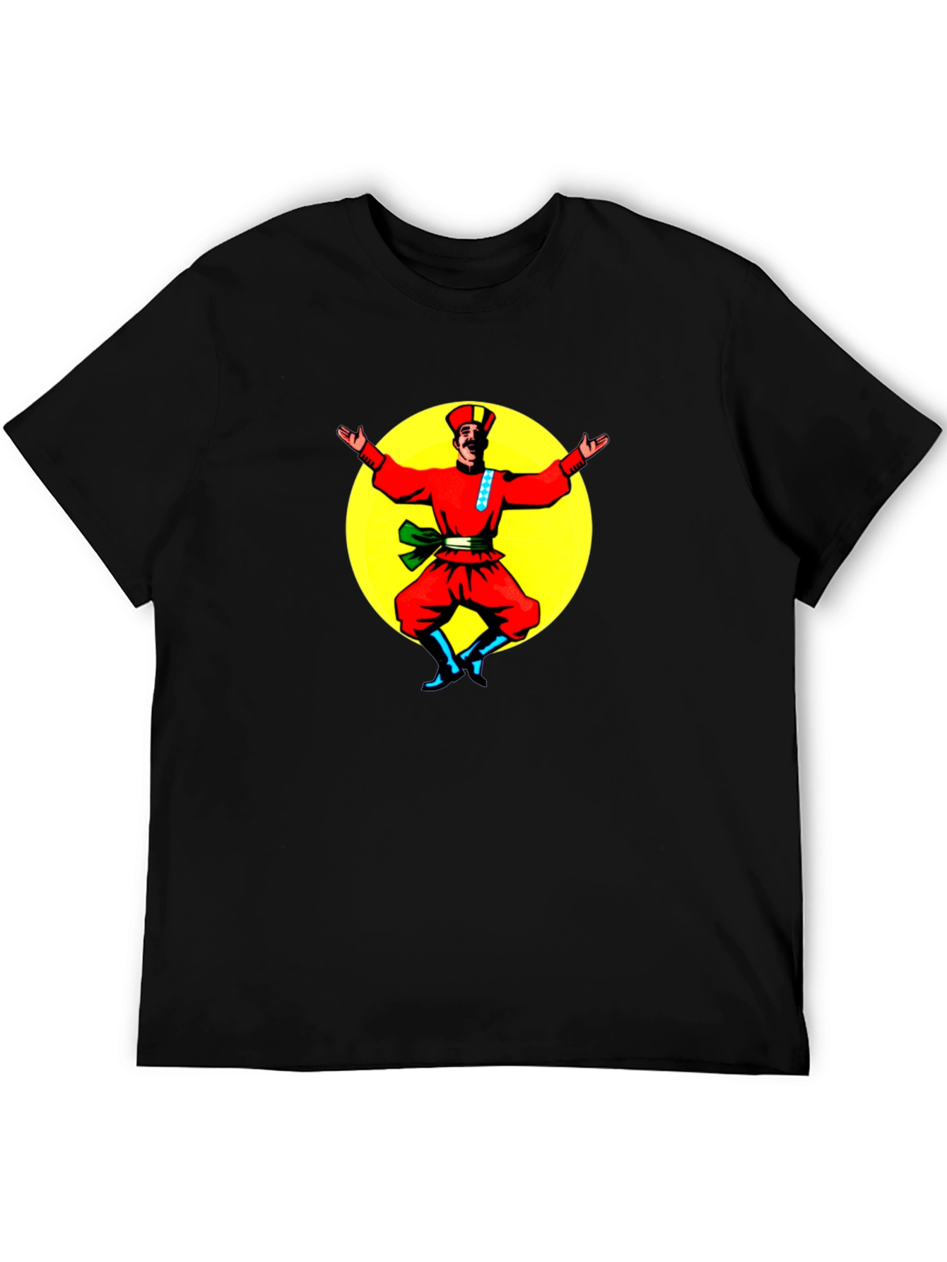 Black Dancing Cossack Black T-Shirt view 5