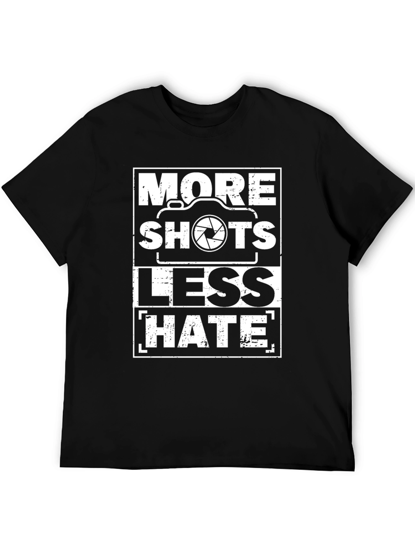 Black More Shots Less Hate - Graphic T-Shirt view 5