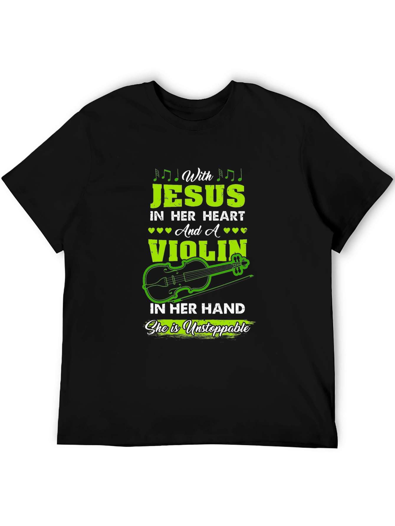 Black Jesus and a Violin T-Shirt view 5
