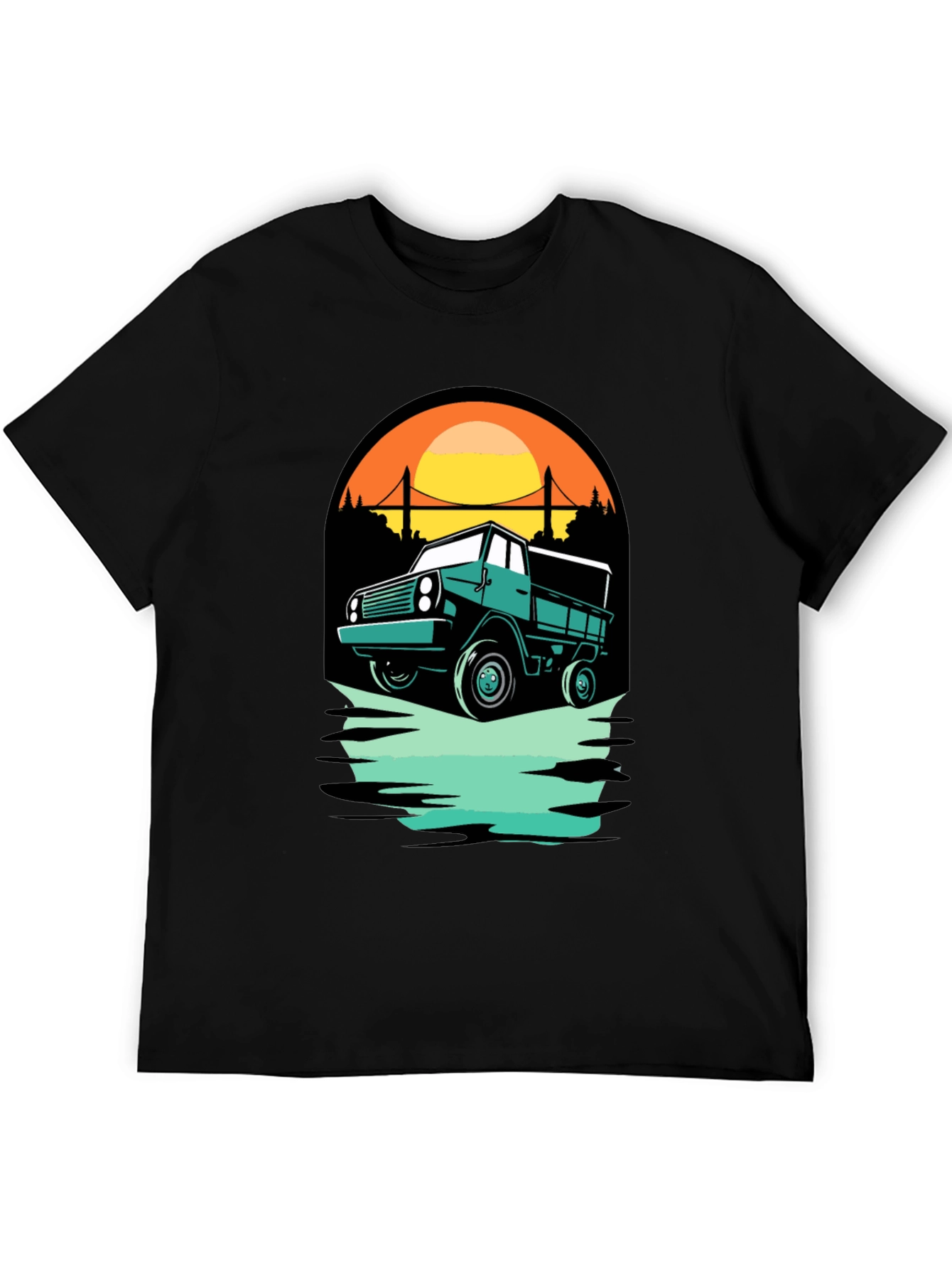 Black Vintage Truck Graphic Tee - Adventure Ready view 5