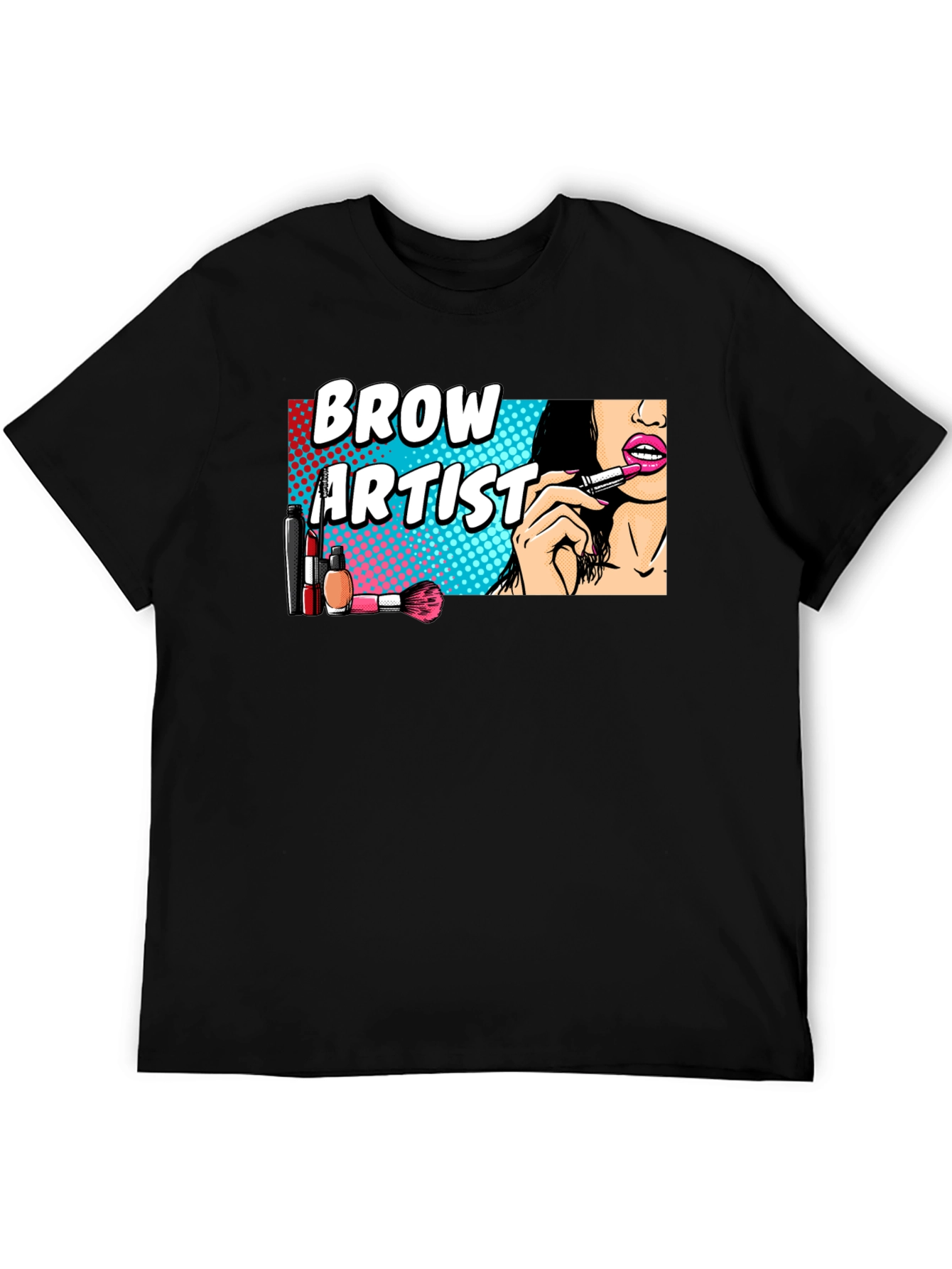Black Brow Artist Makeup T-Shirt view 5