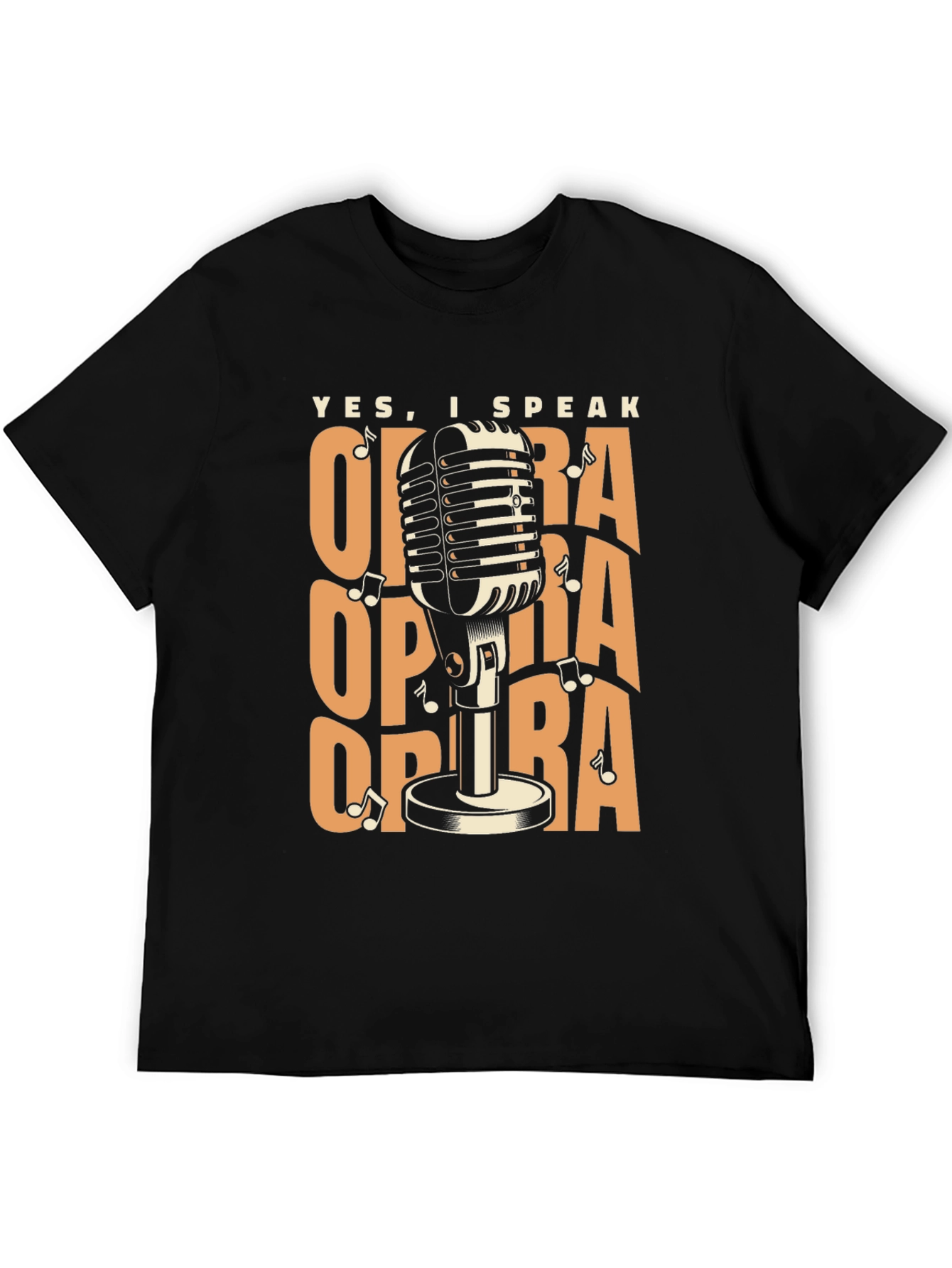 Black Yes, I Speak Opera - Music Lover T-Shirt view 5