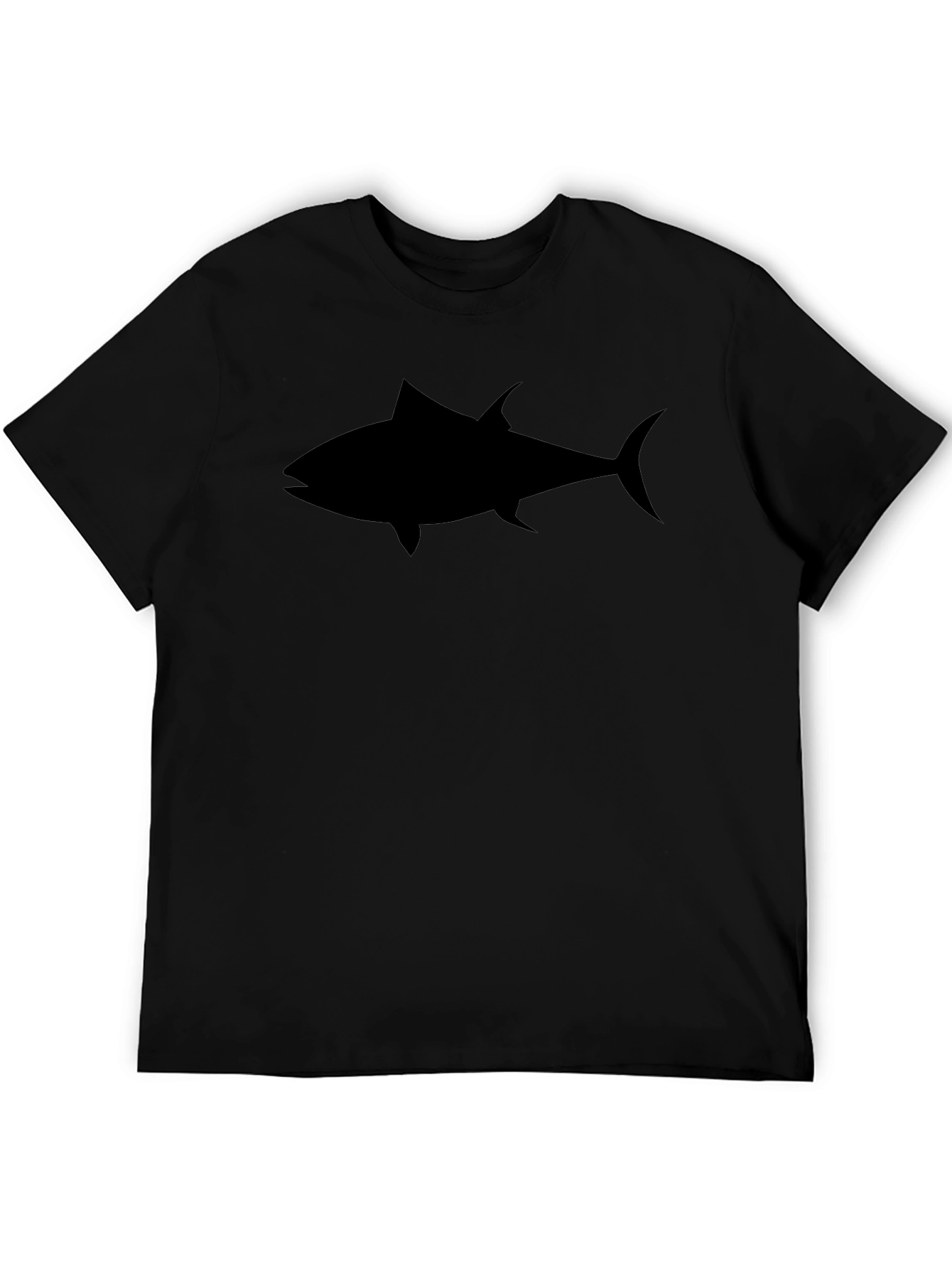 Black Men's Black Tuna Graphic Tee - Casual Style view 5