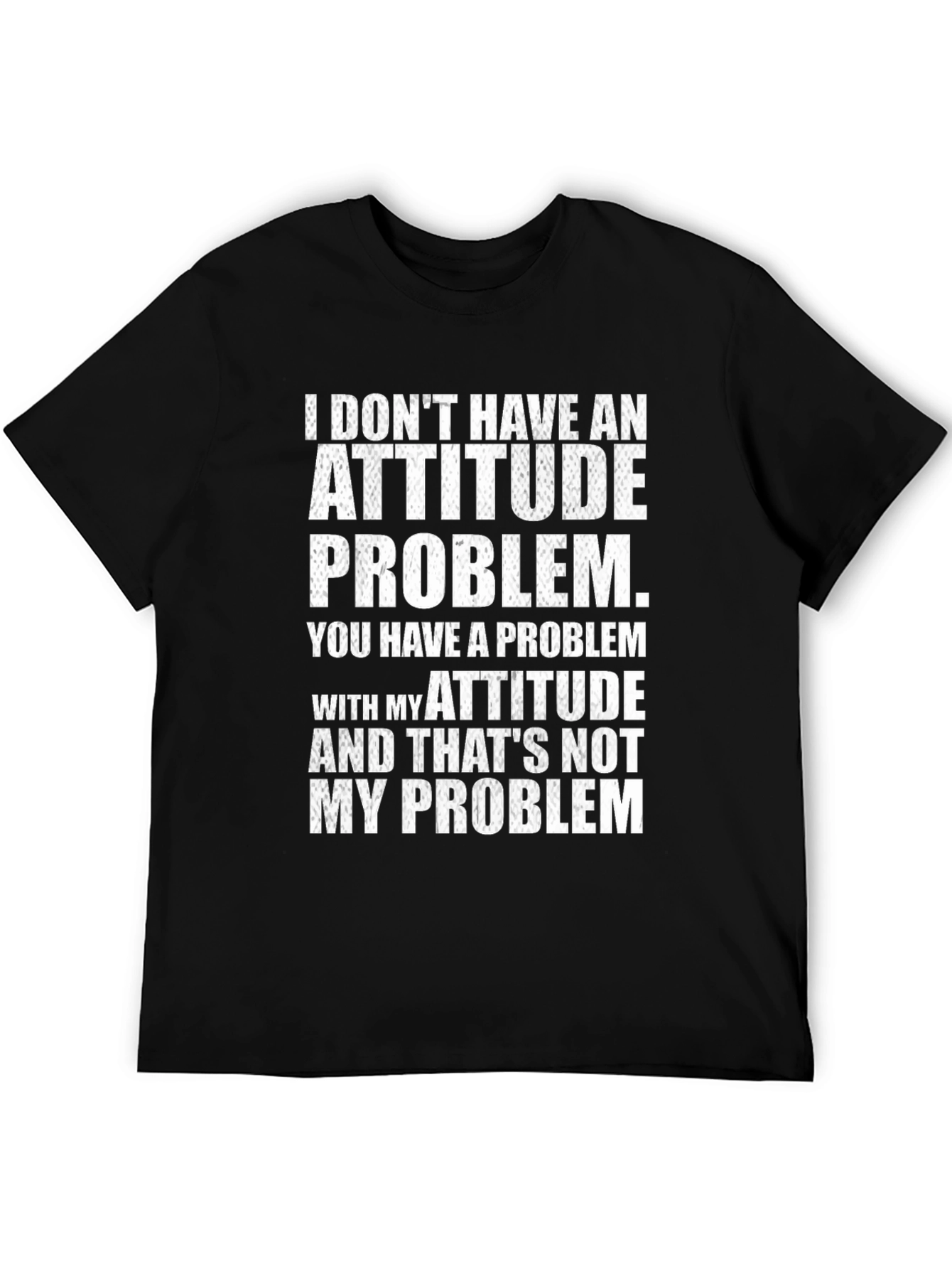 Black Attitude Problem Graphic Tee - Bold Statement T-Shirt view 5