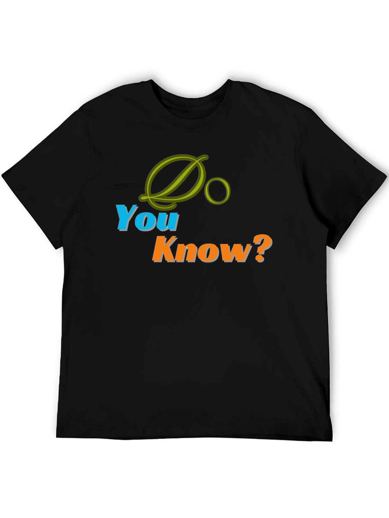Black Do You Know? Novelty Graphic T-Shirt - Black view 5