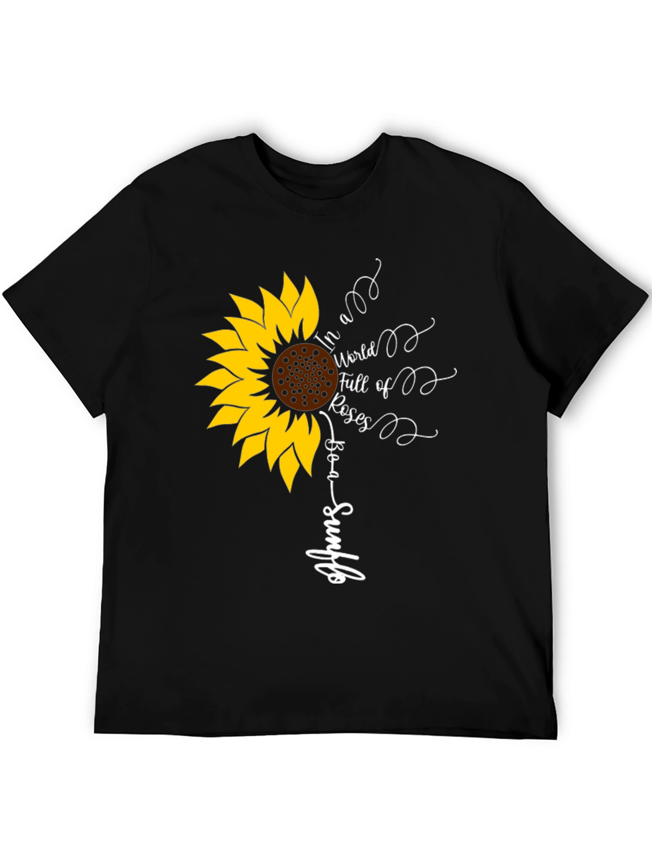 Black Sunflower Graphic Tee - Be a Sunflower view 5