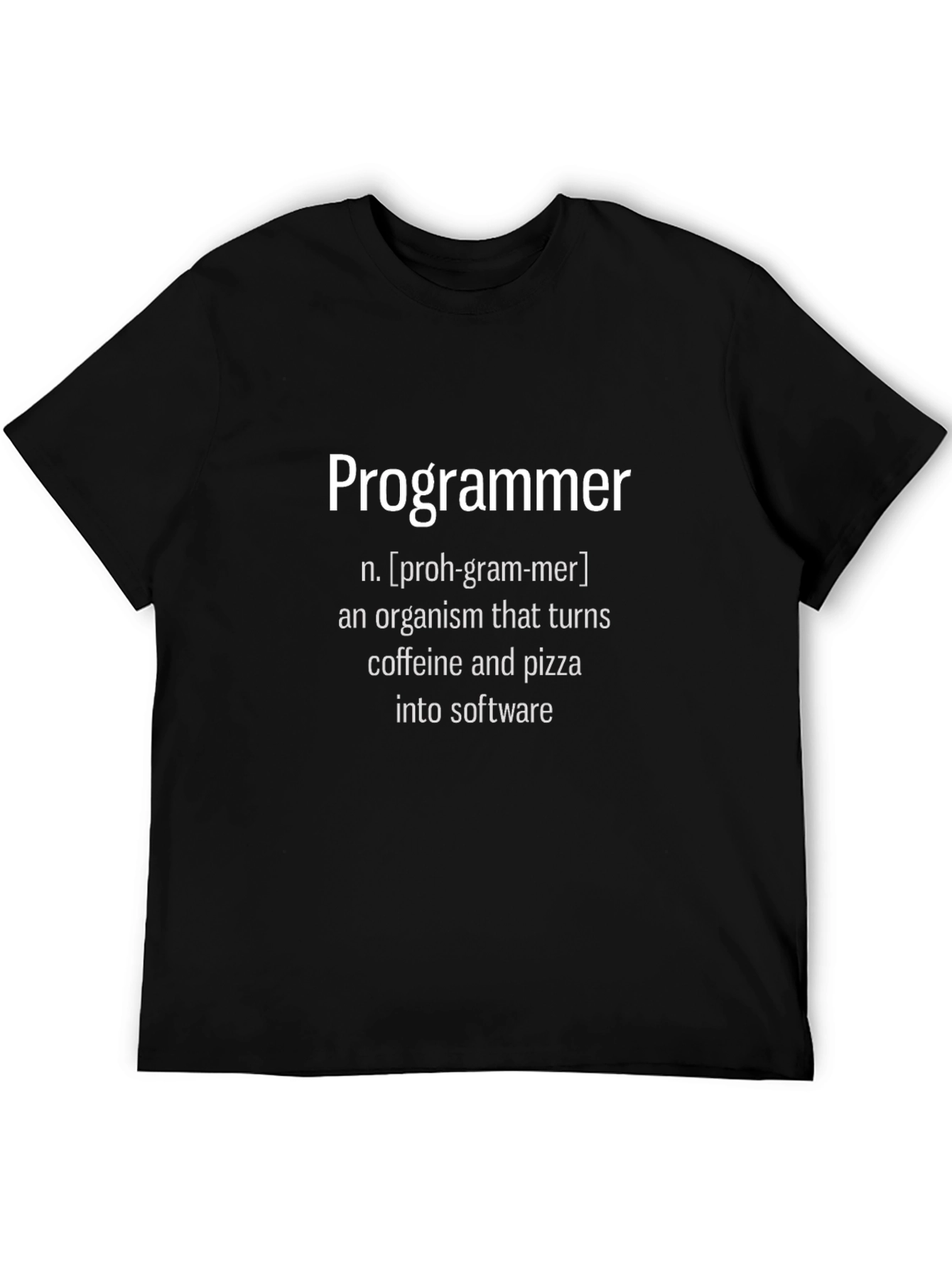Black Programmer Definition Graphic T-Shirt - Black view 5