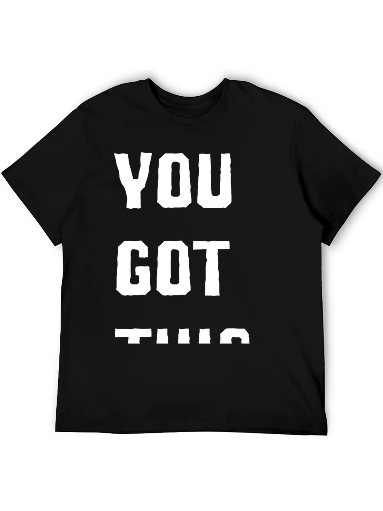 Black Motivational Black T-Shirt - You Got This view 5