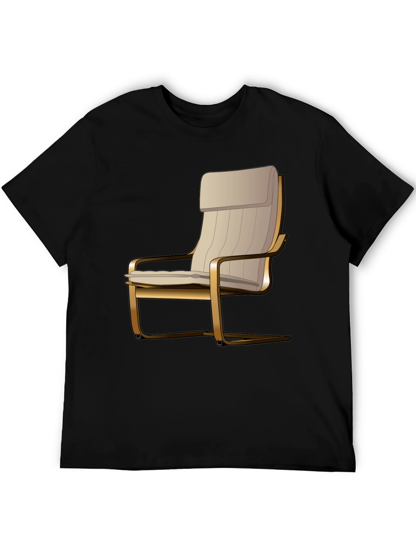 Black Modern Chair Graphic Tee - Stylish Comfort view 5
