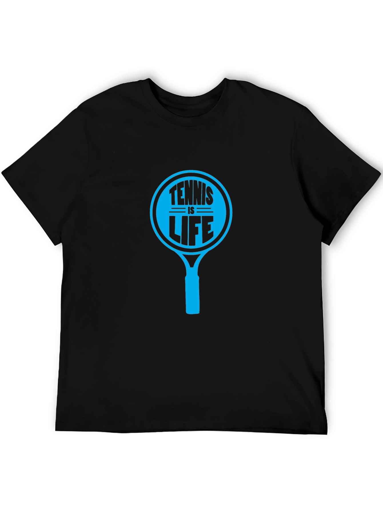 Black Tennis Is Life T-Shirt, Black view 5