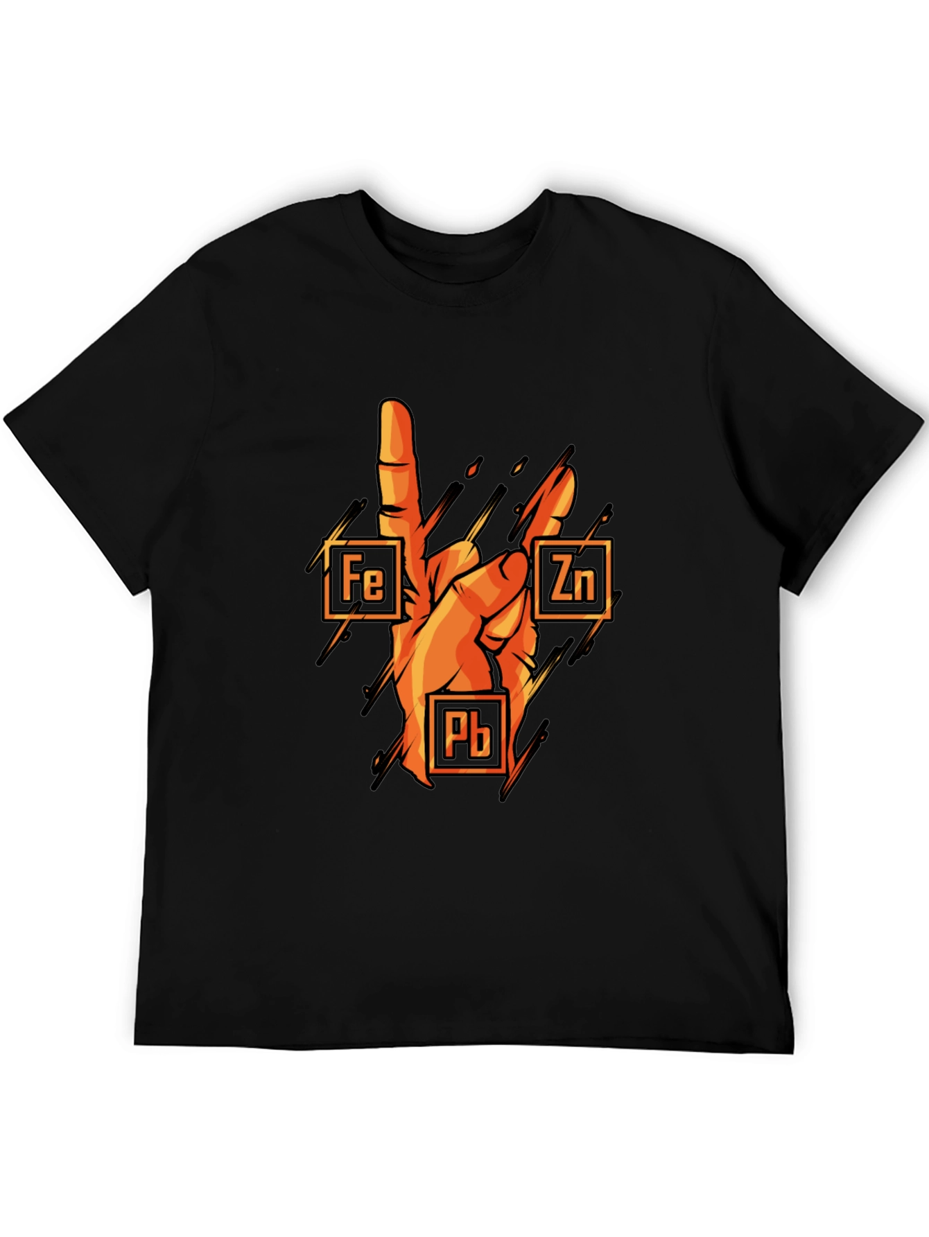 Black Rock On Chemistry T-Shirt: Iron, Zinc, Lead view 5