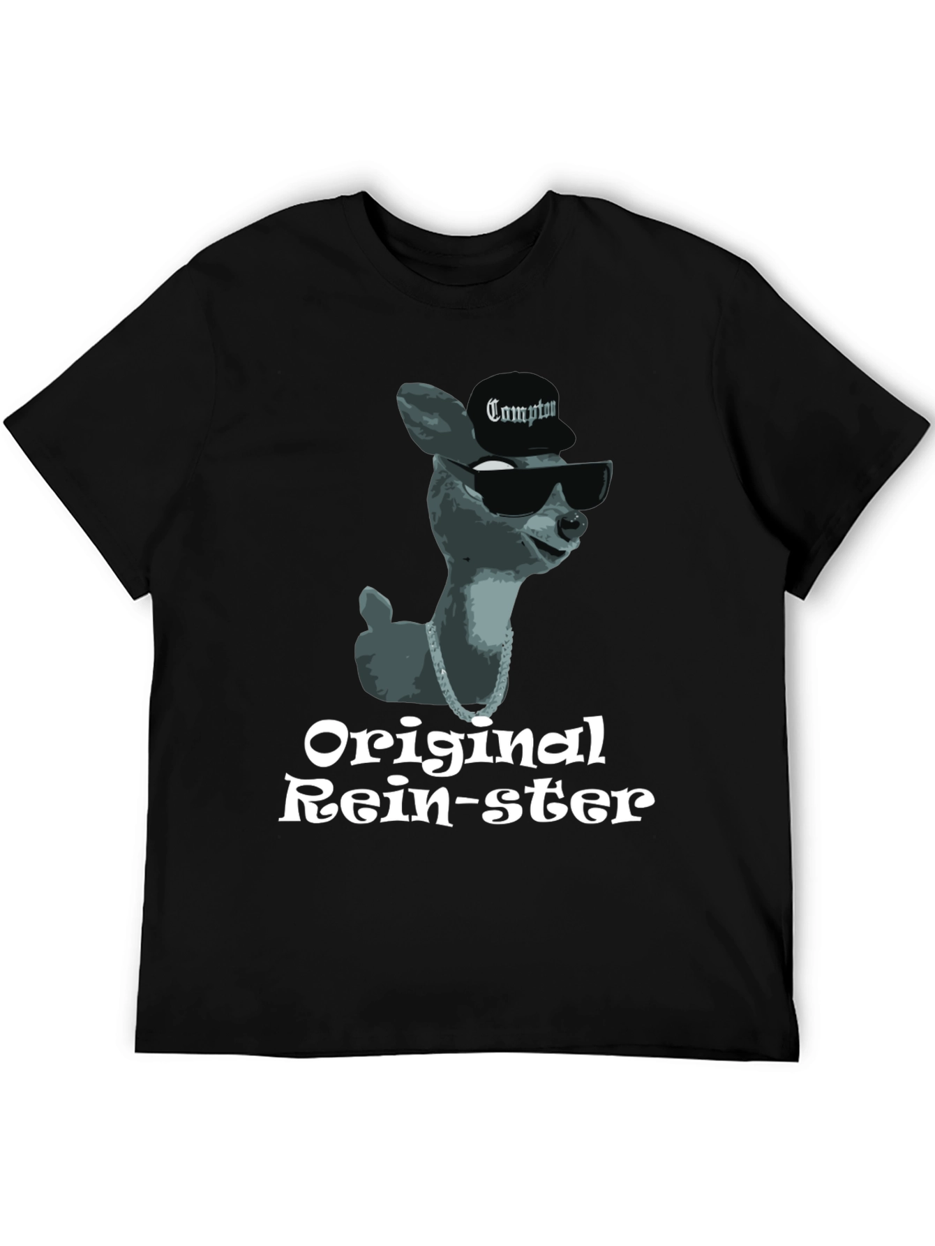Black Original Rein-ster T-Shirt Compton Deer view 5