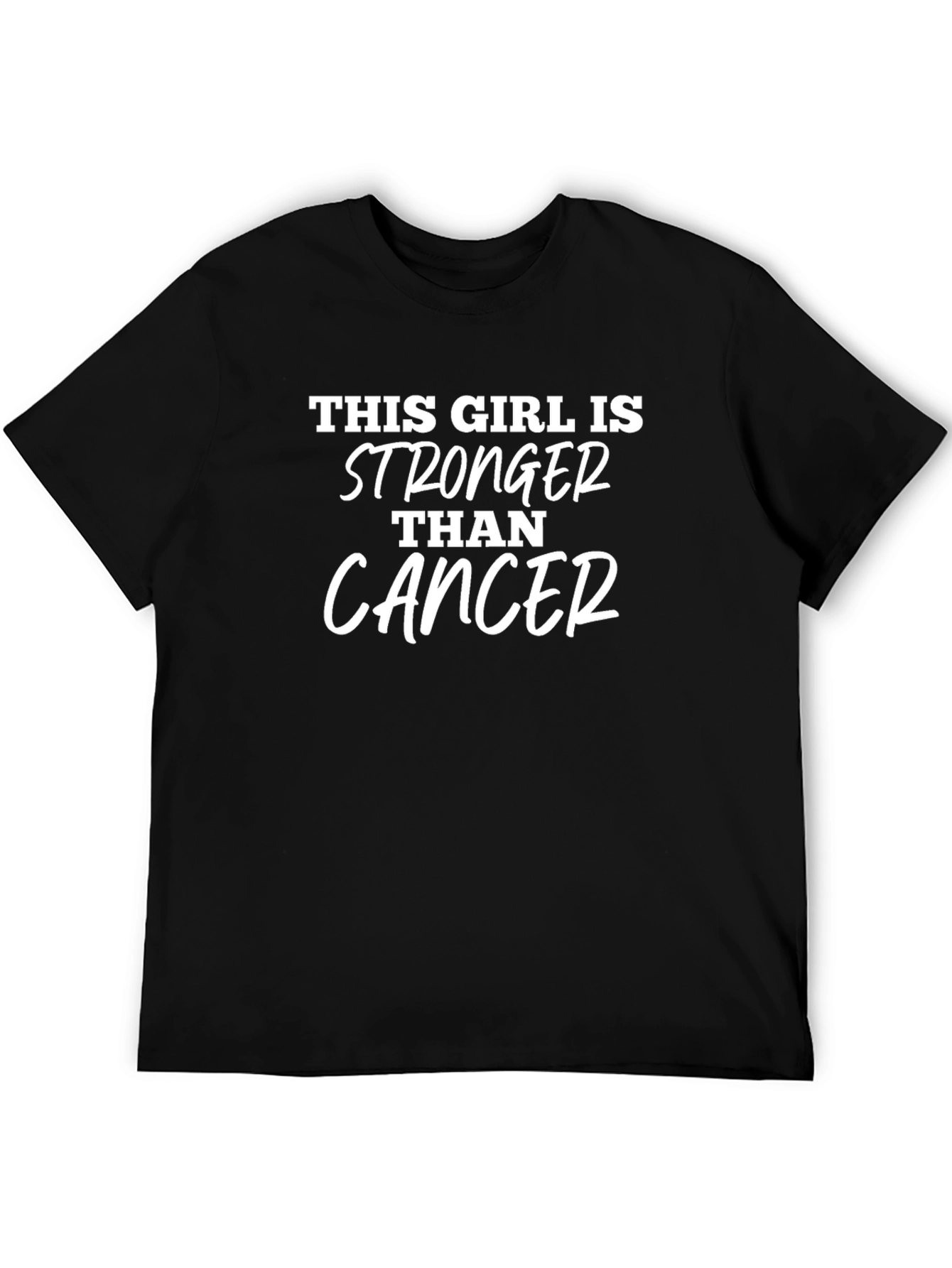 Black Stronger Than Cancer Graphic T-Shirt - Unisex view 5