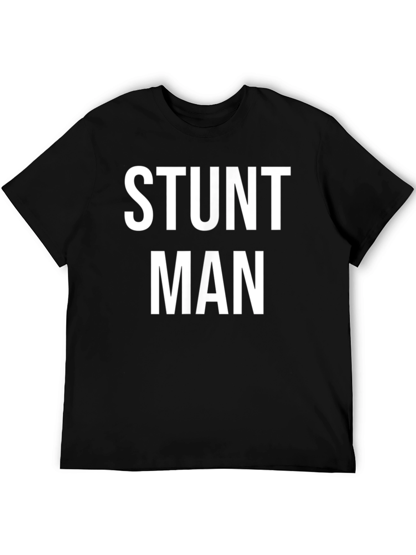 Black Stunt Man Graphic Tee - Black Cotton T-Shirt view 5
