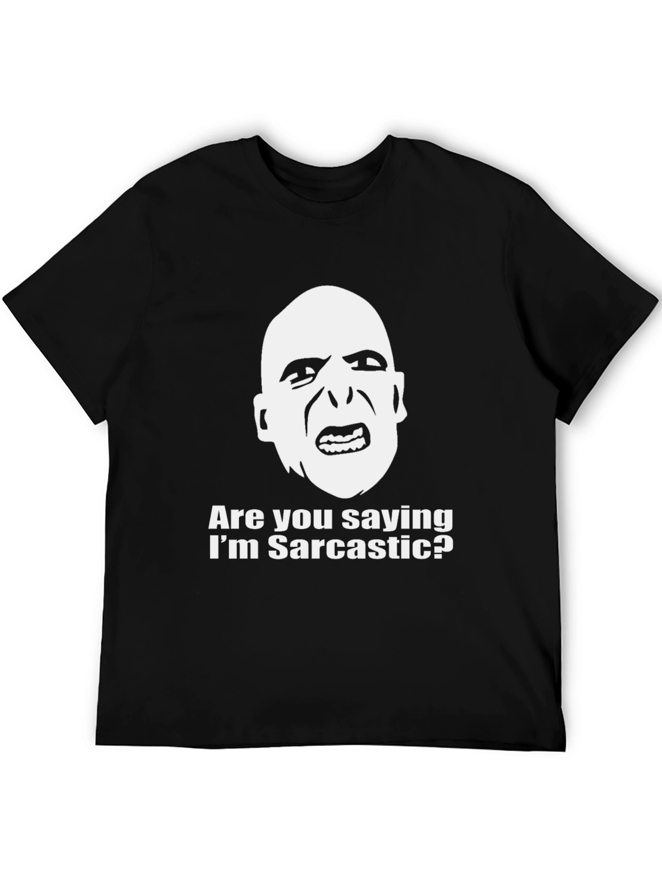 Black Sarcastic Voldemort Graphic T-Shirt view 5