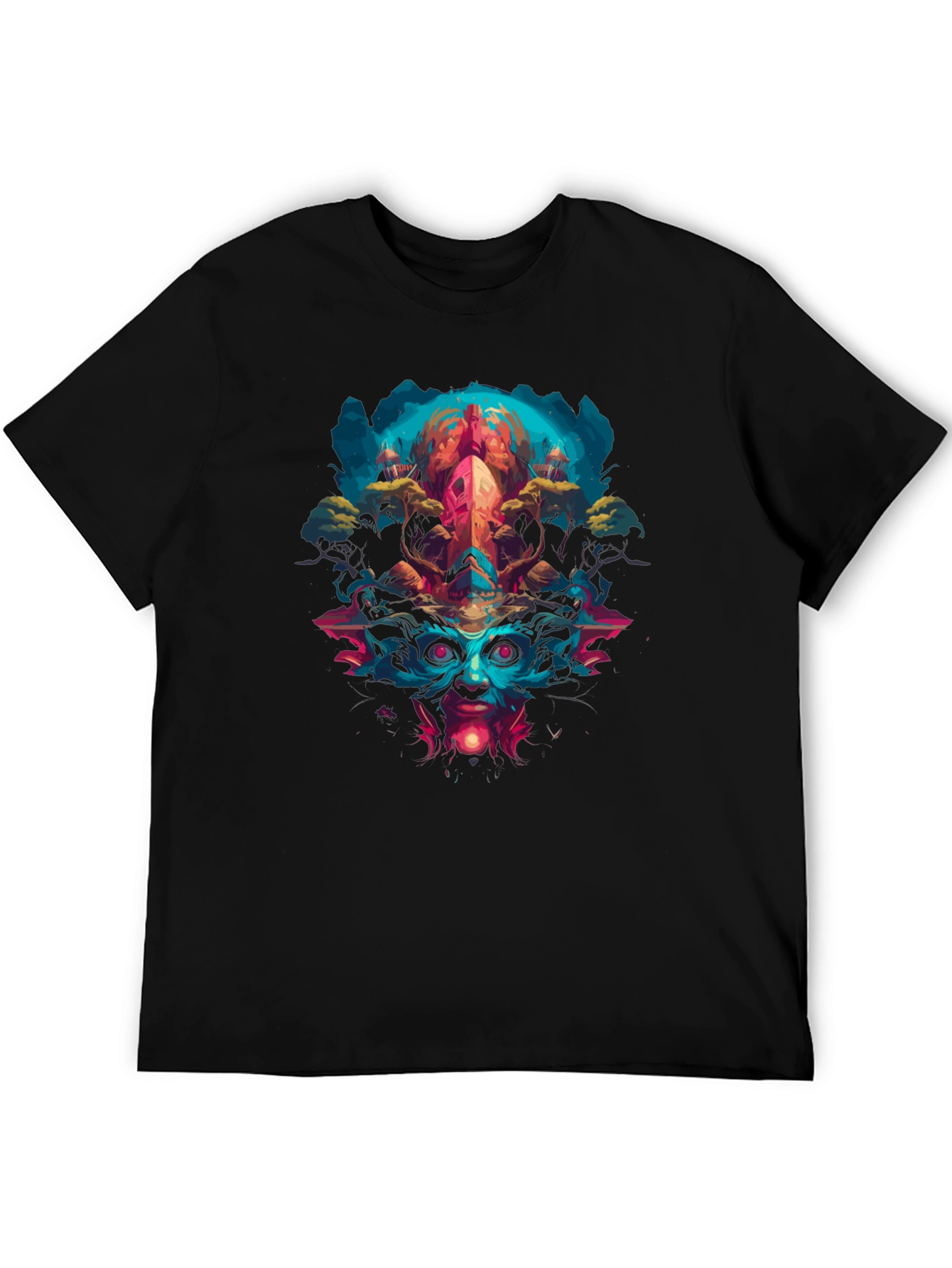 Black Mystic Creature Graphic Tee - Unique Design view 5