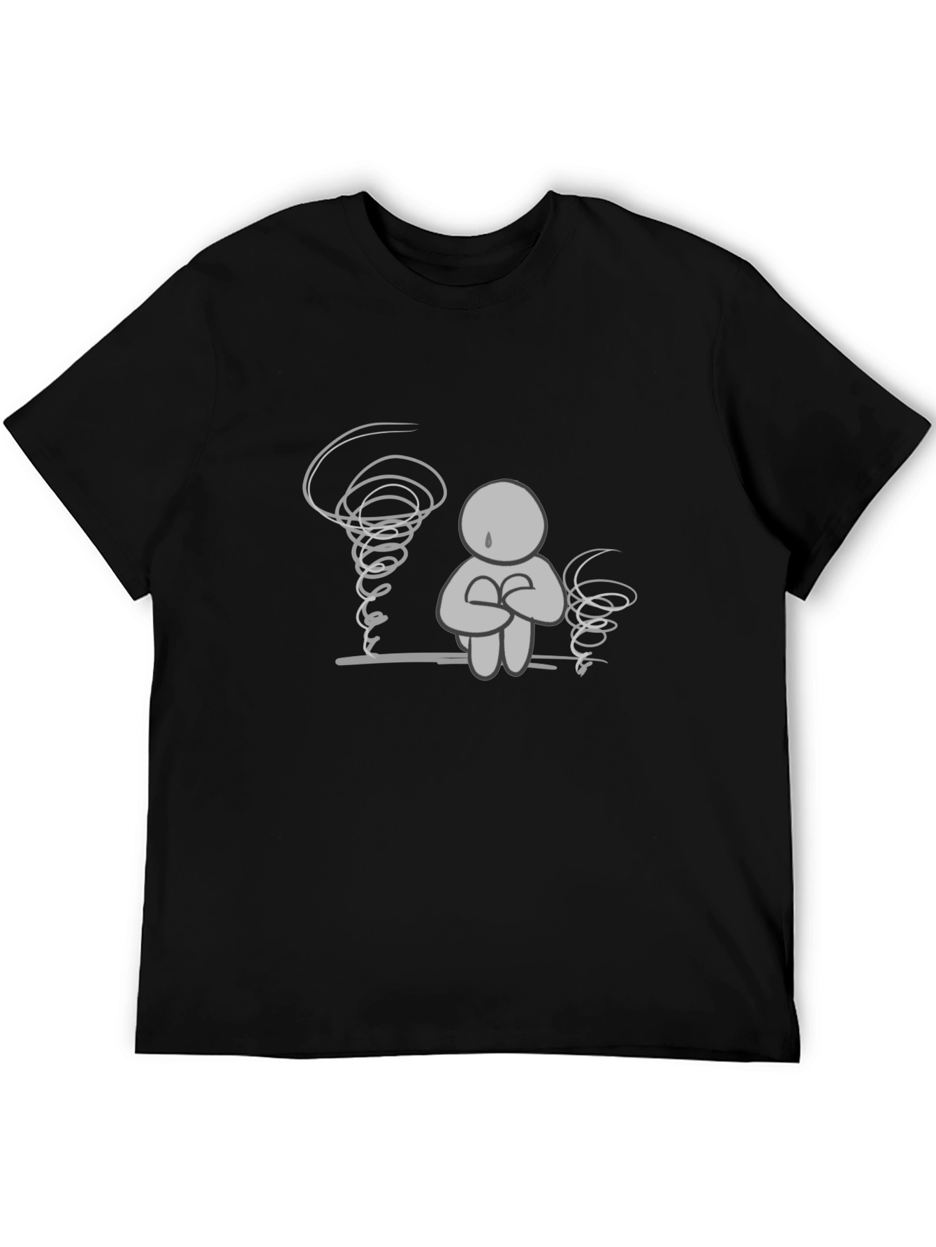 Black Emotional Turmoil Graphic Tee - Black Comfort Fit view 5