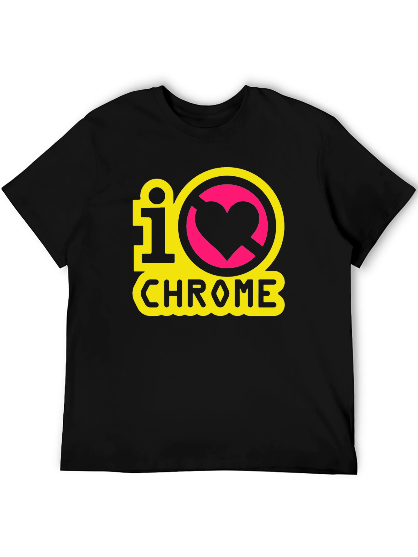 Black I Heart Chrome Black T-Shirt view 5