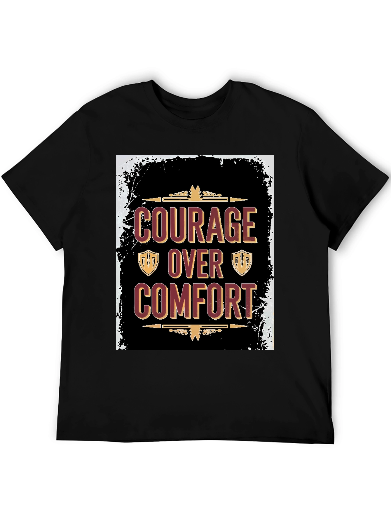 Black Courage Over Comfort Graphic Tee view 5