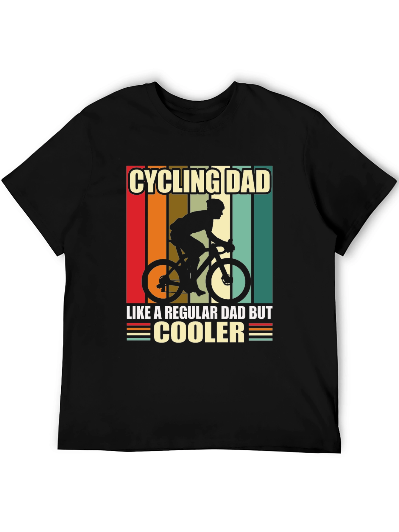 Black Cycling Dad T-Shirt - Like a Regular Dad But Cooler! view 5