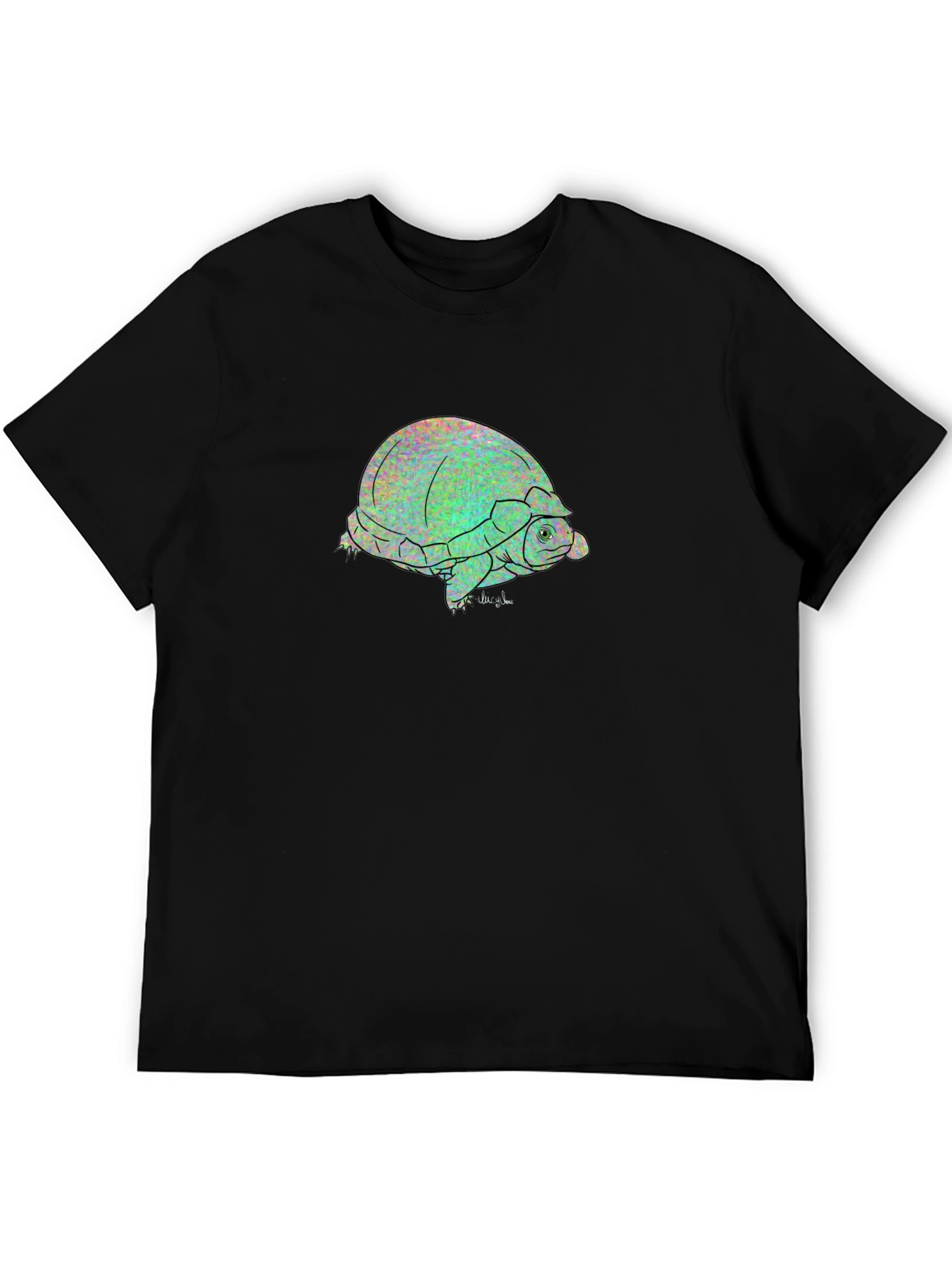 Black Turtle Graphic Tee - Black Unisex T-Shirt view 5