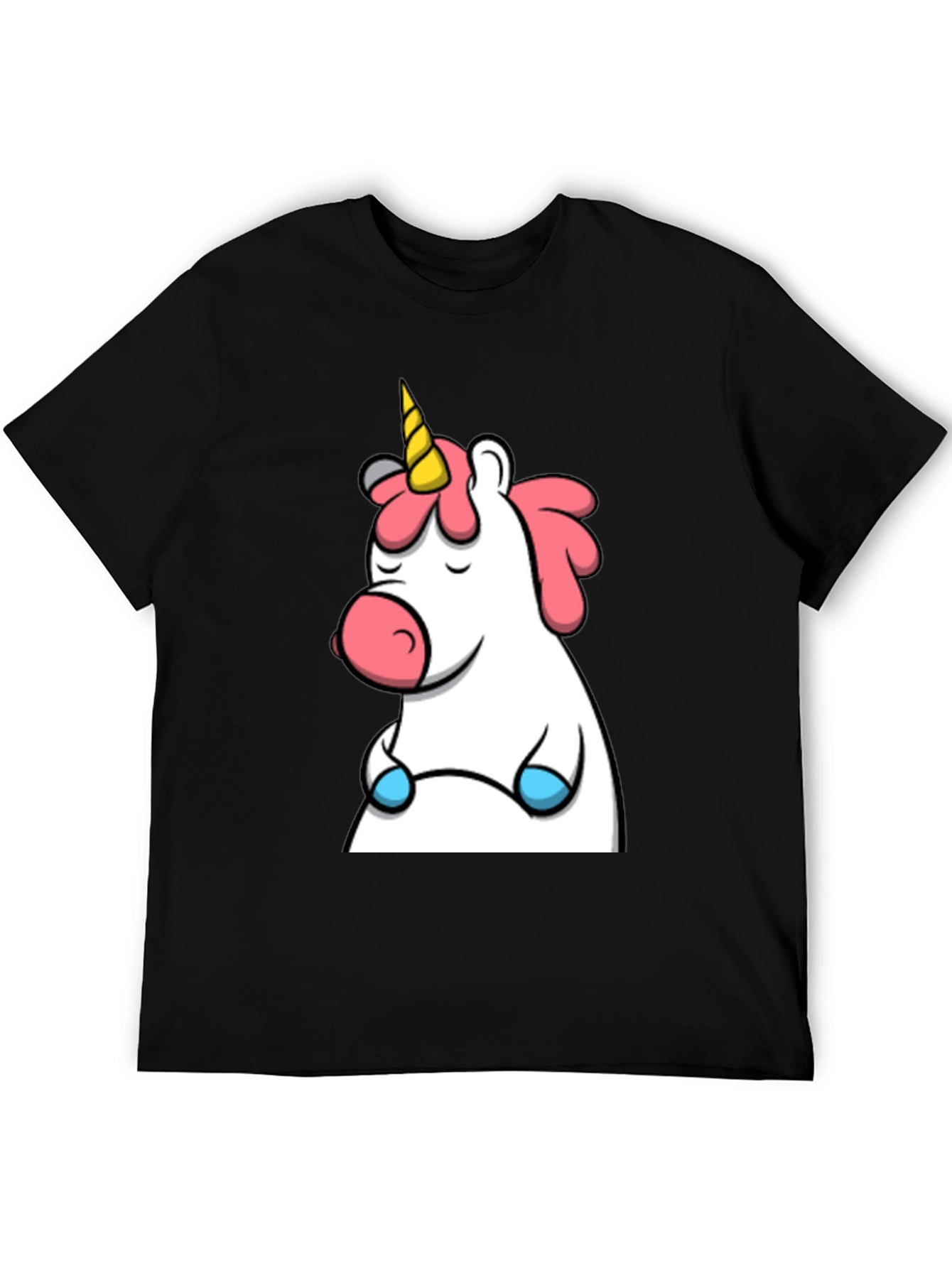 Black Unicorn Graphic Black T-Shirt view 5