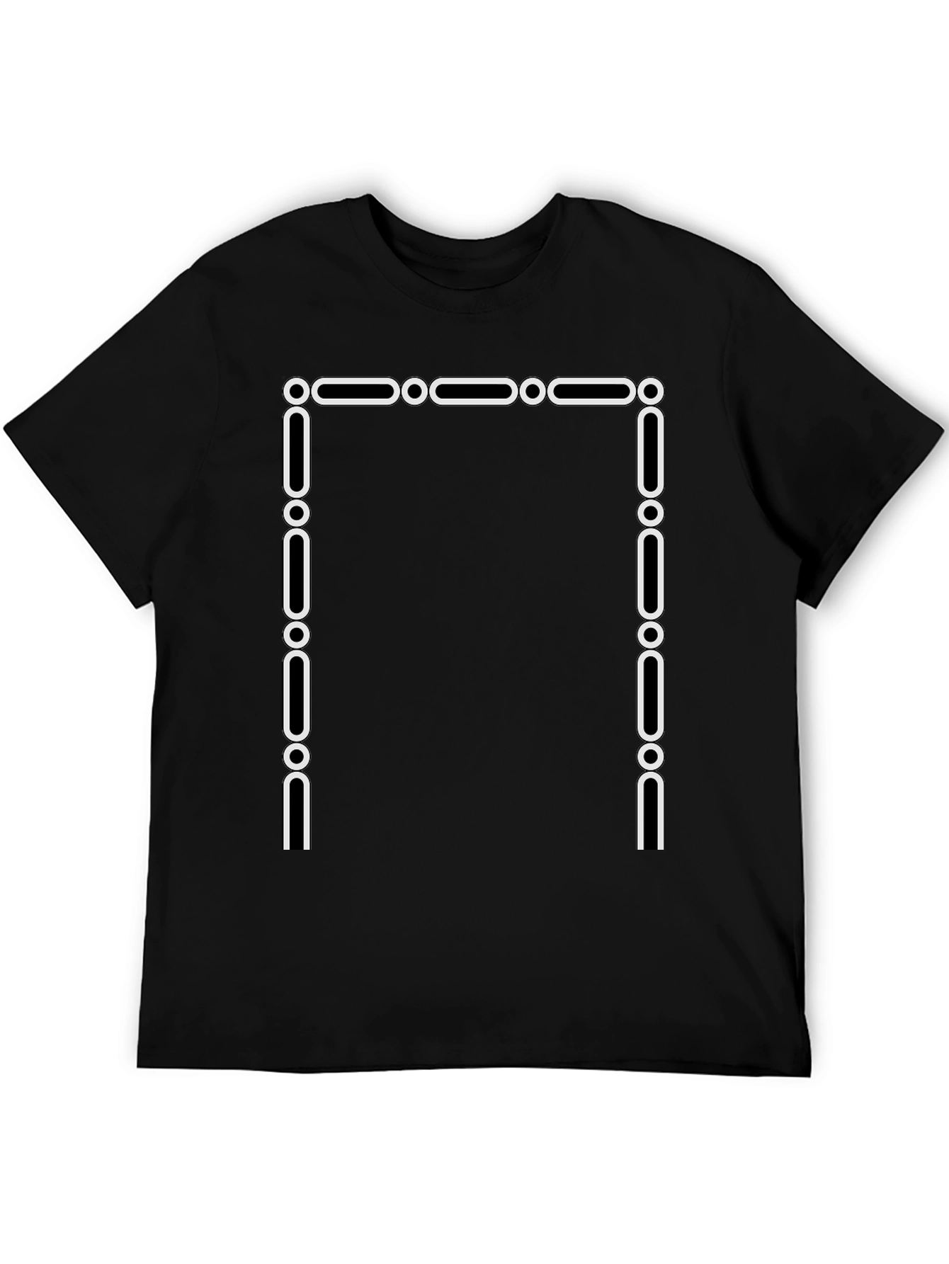 Black Geometric Frame Black T-Shirt view 5
