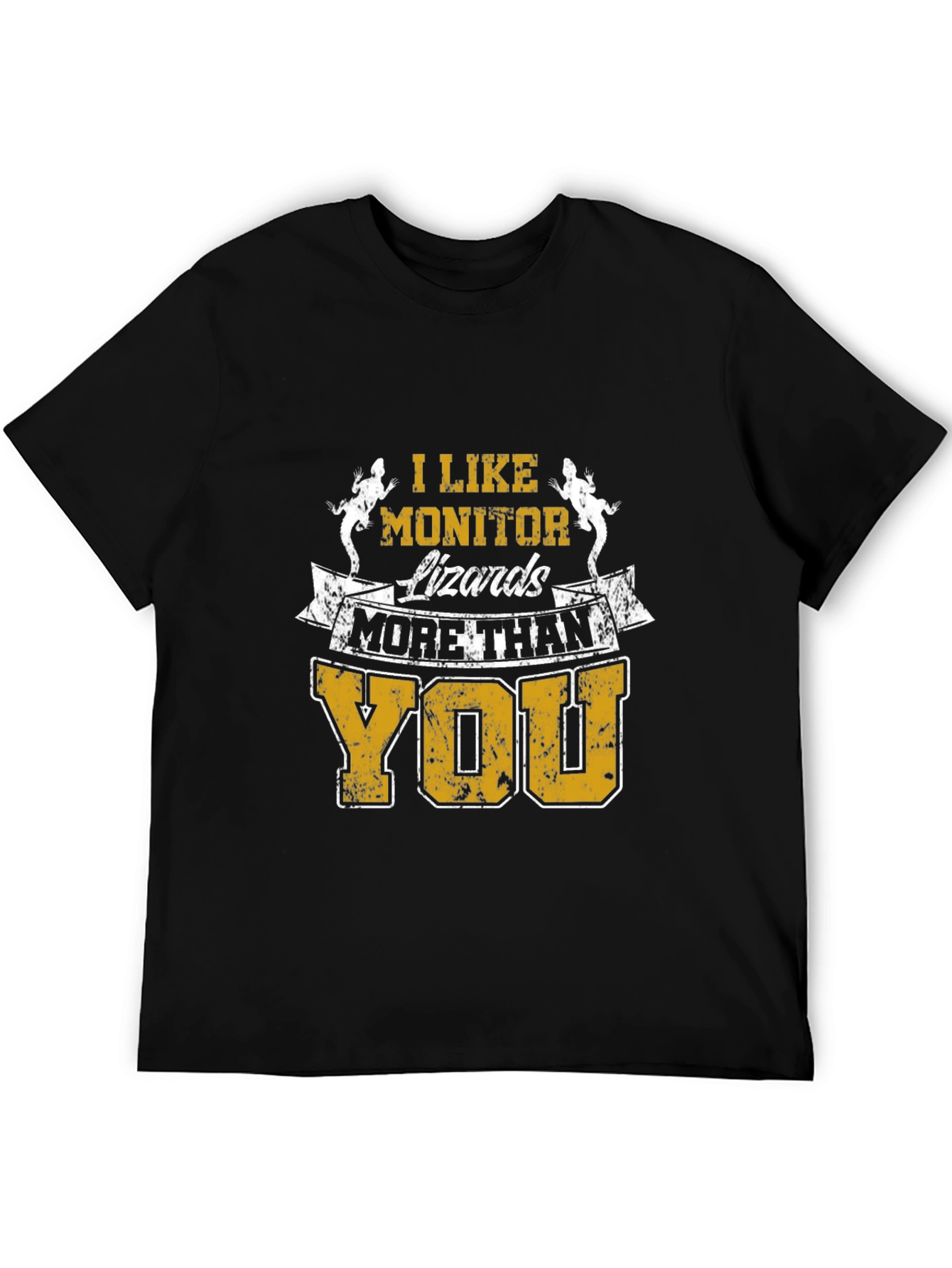 Black I Like Monitor Lizards More Than You T-Shirt view 5