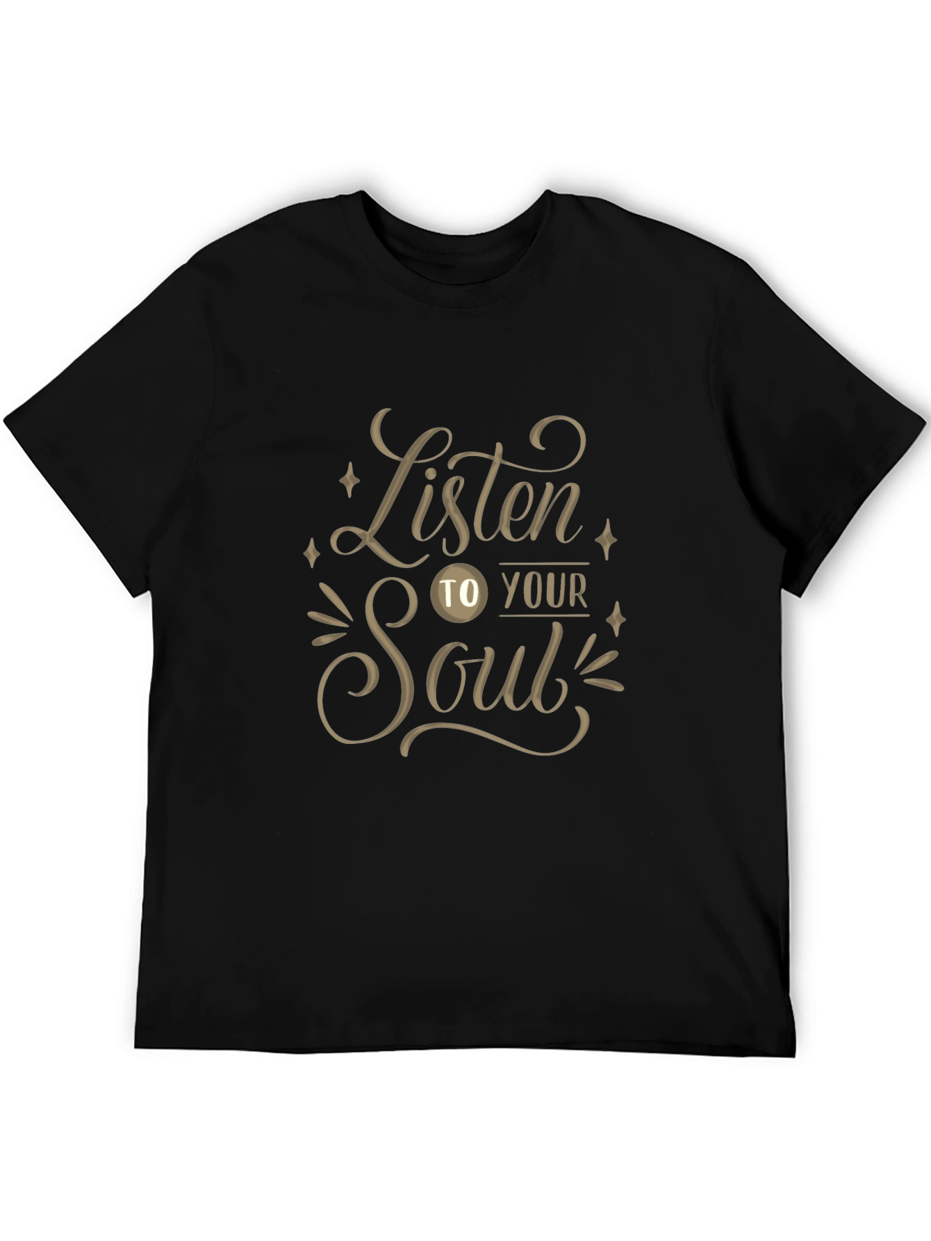 Black Listen to Your Soul Graphic Tee - Black view 5