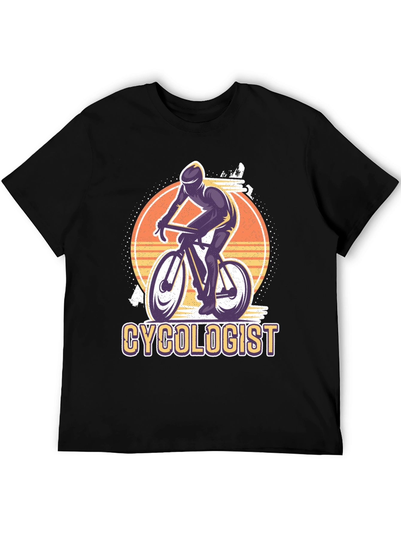Black Cyclologist T-Shirt - Cycling Enthusiast Apparel view 5